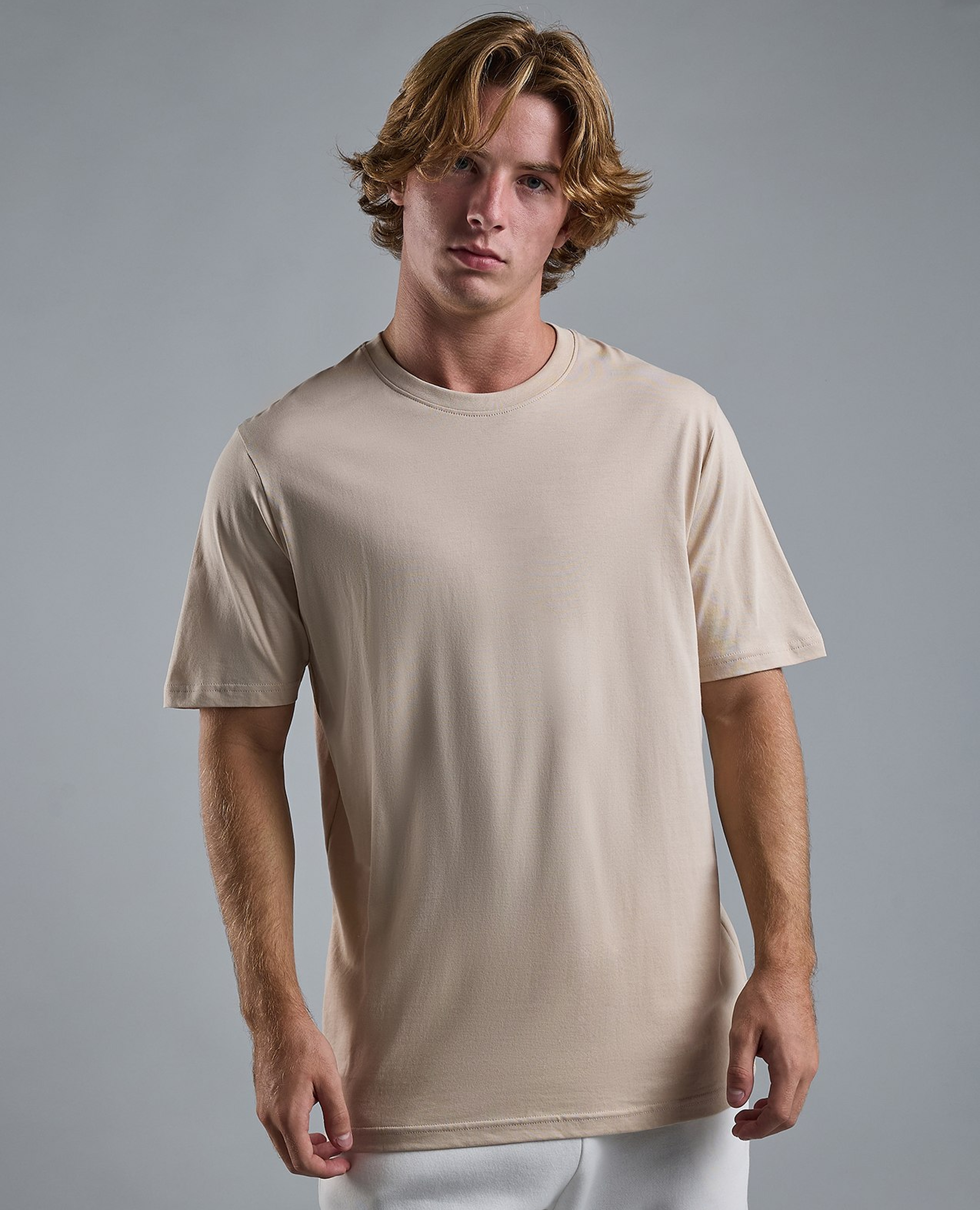 Solid T-Shirt with Crew Neck and Short Sleeves