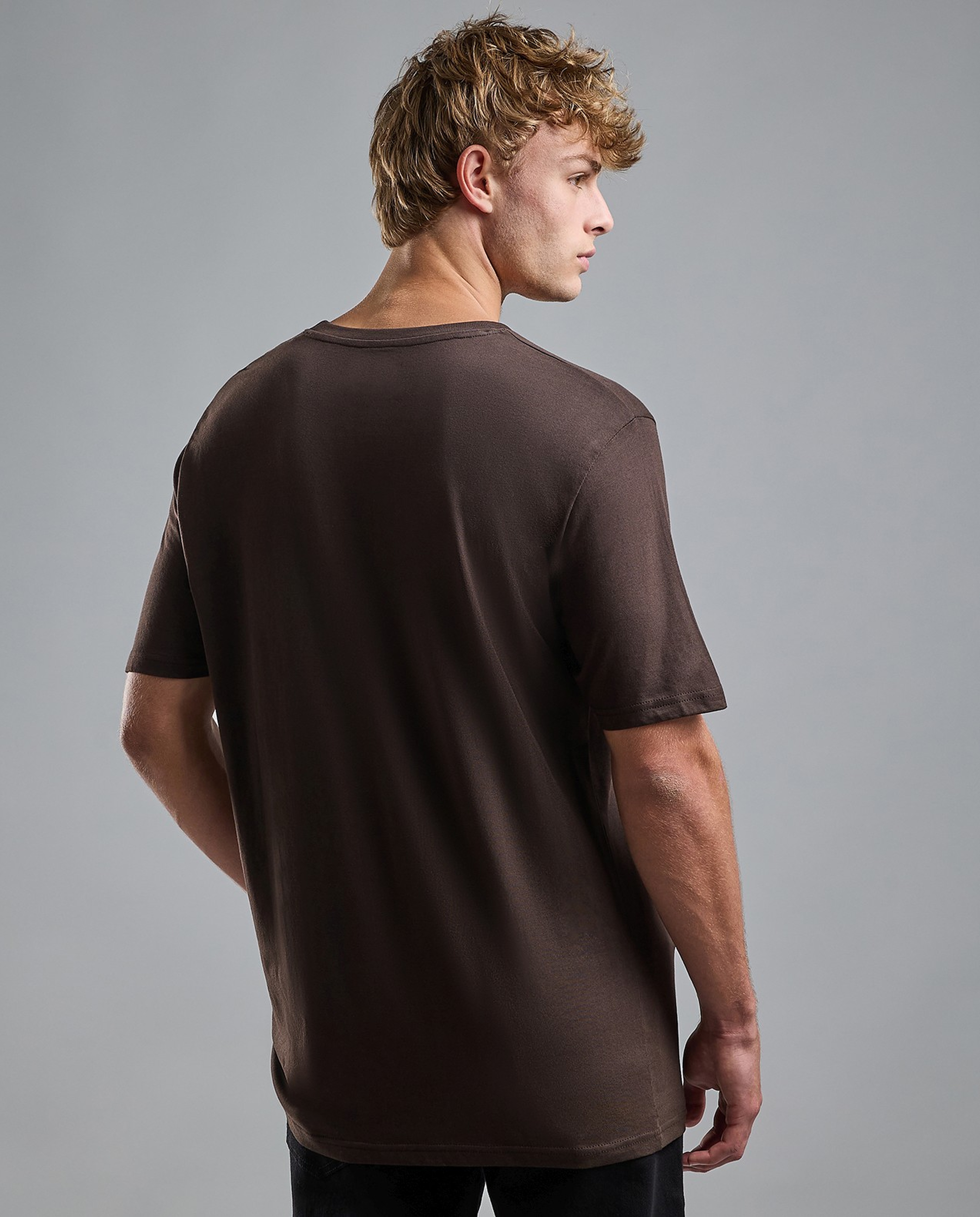 Solid T-Shirt with Crew Neck and Short Sleeves