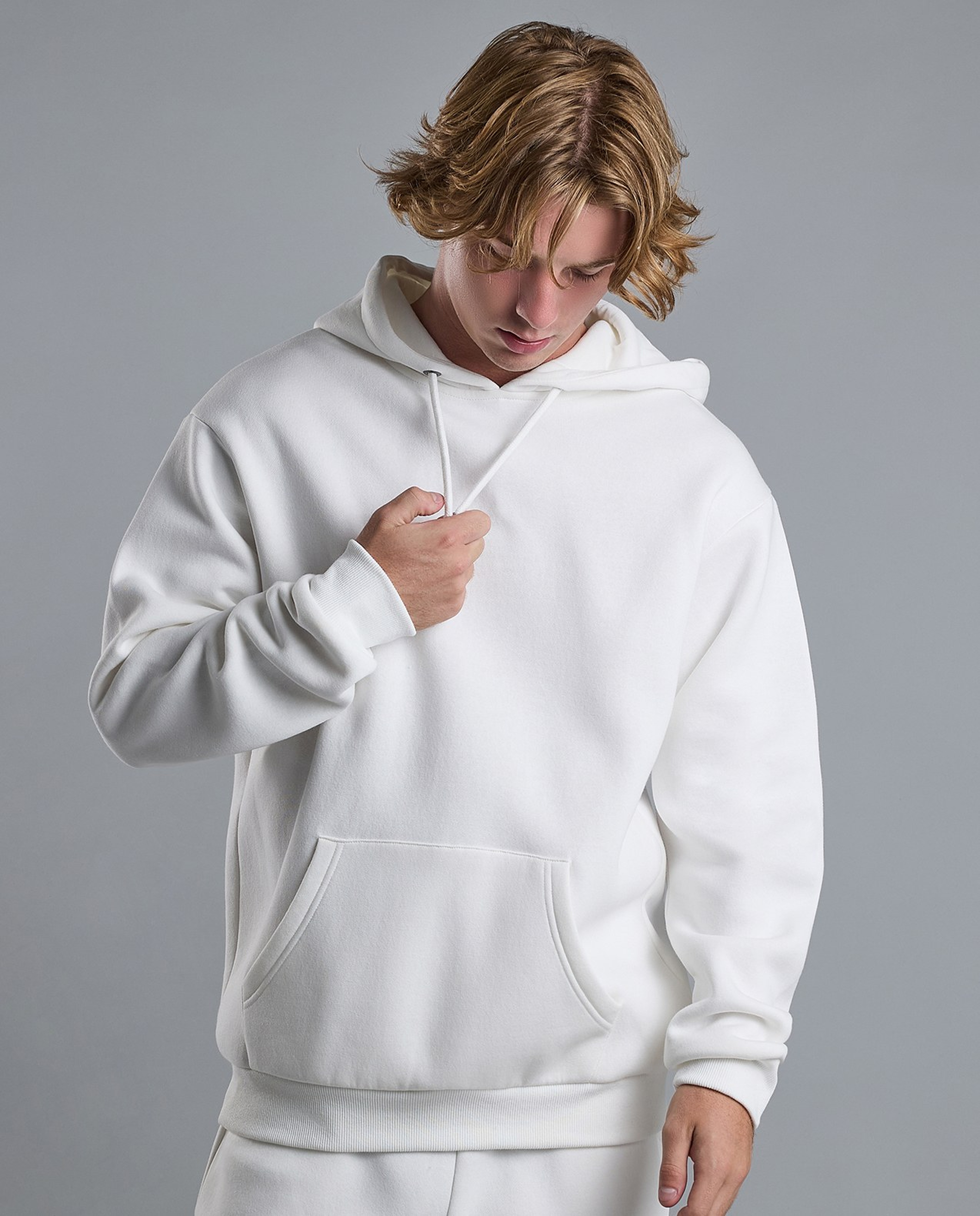 Solid Hoodie with Long Sleeves