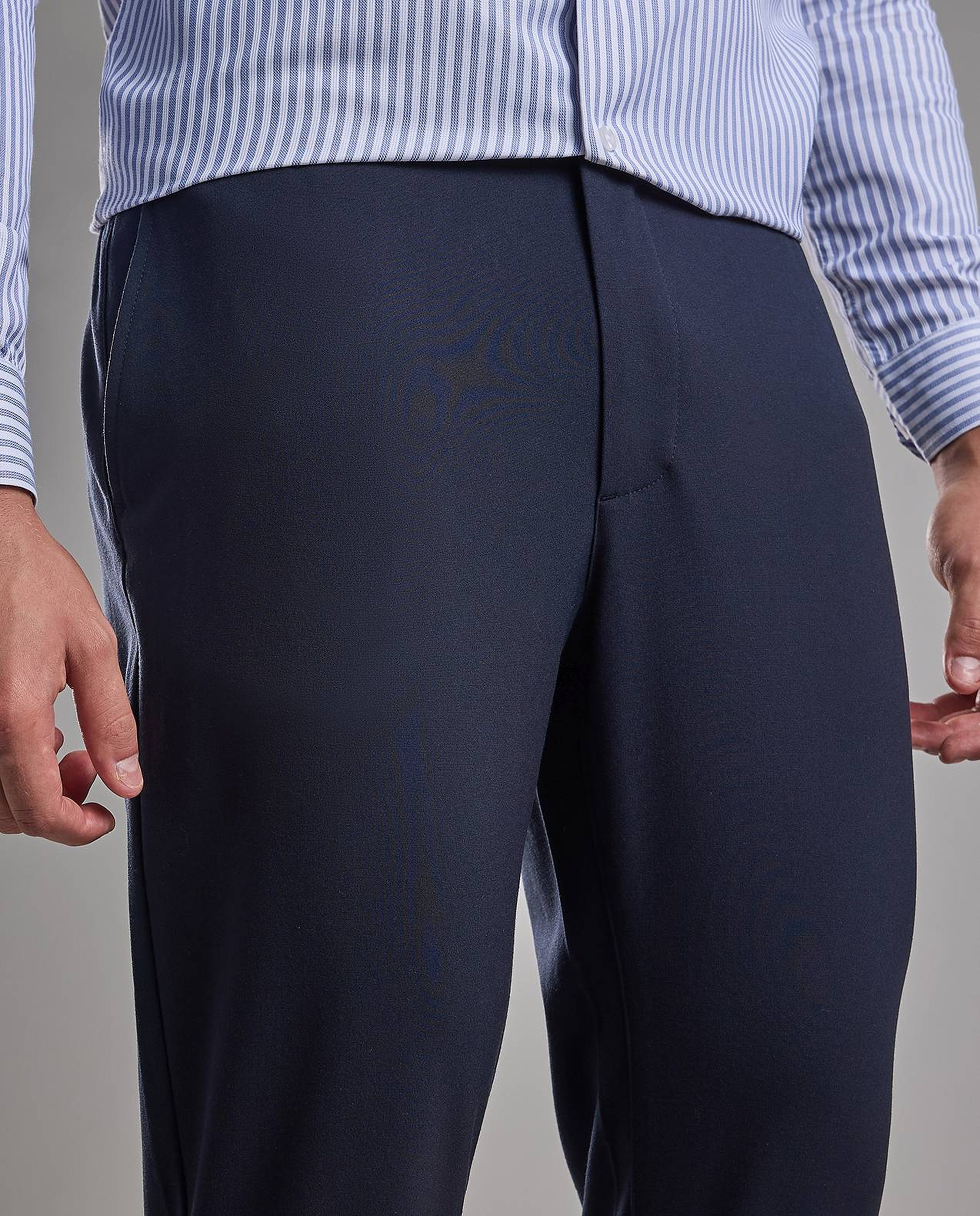 Solid Relaxed Fit Pants with Button Closure