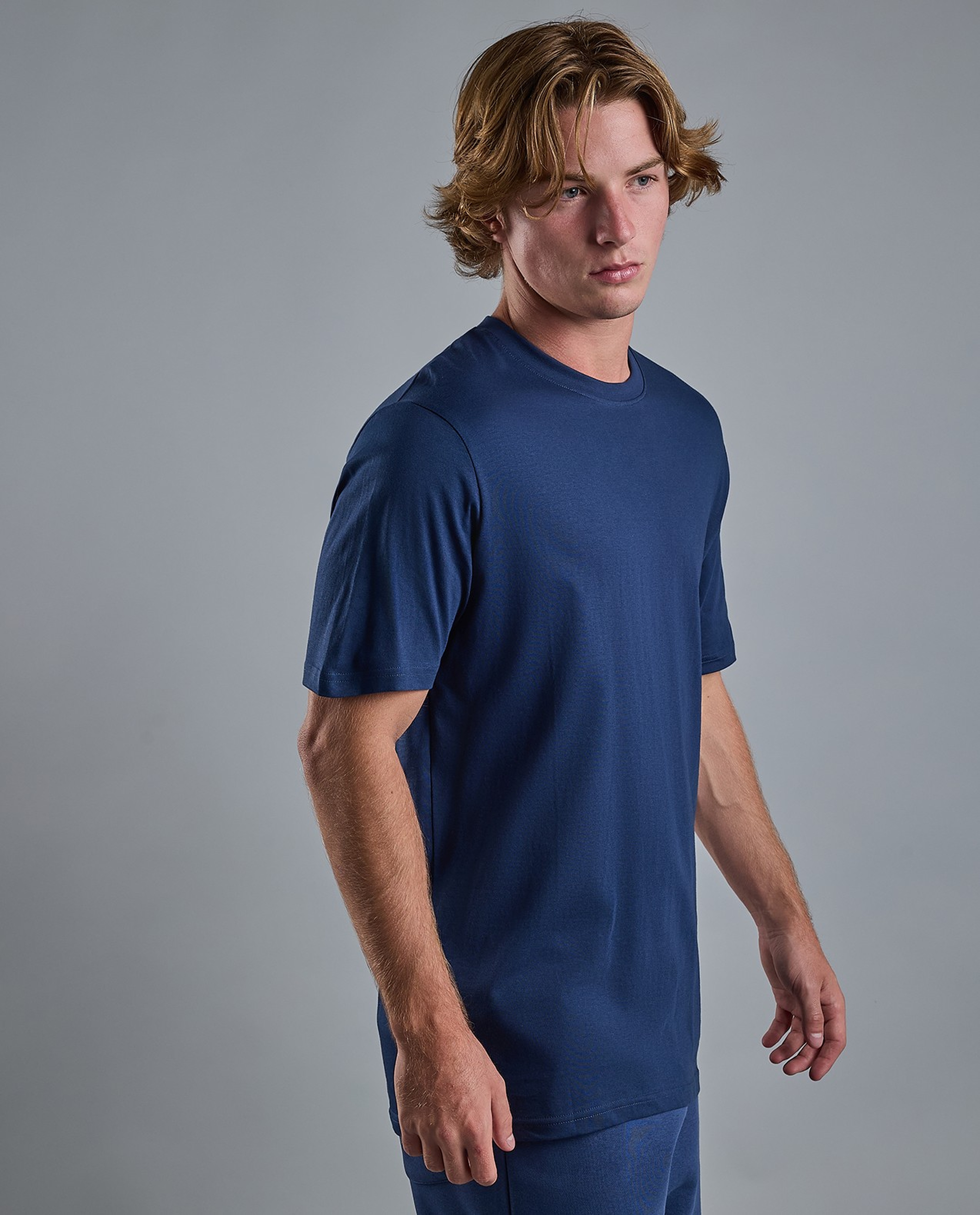 Solid T-Shirt with Crew Neck and Short Sleeves