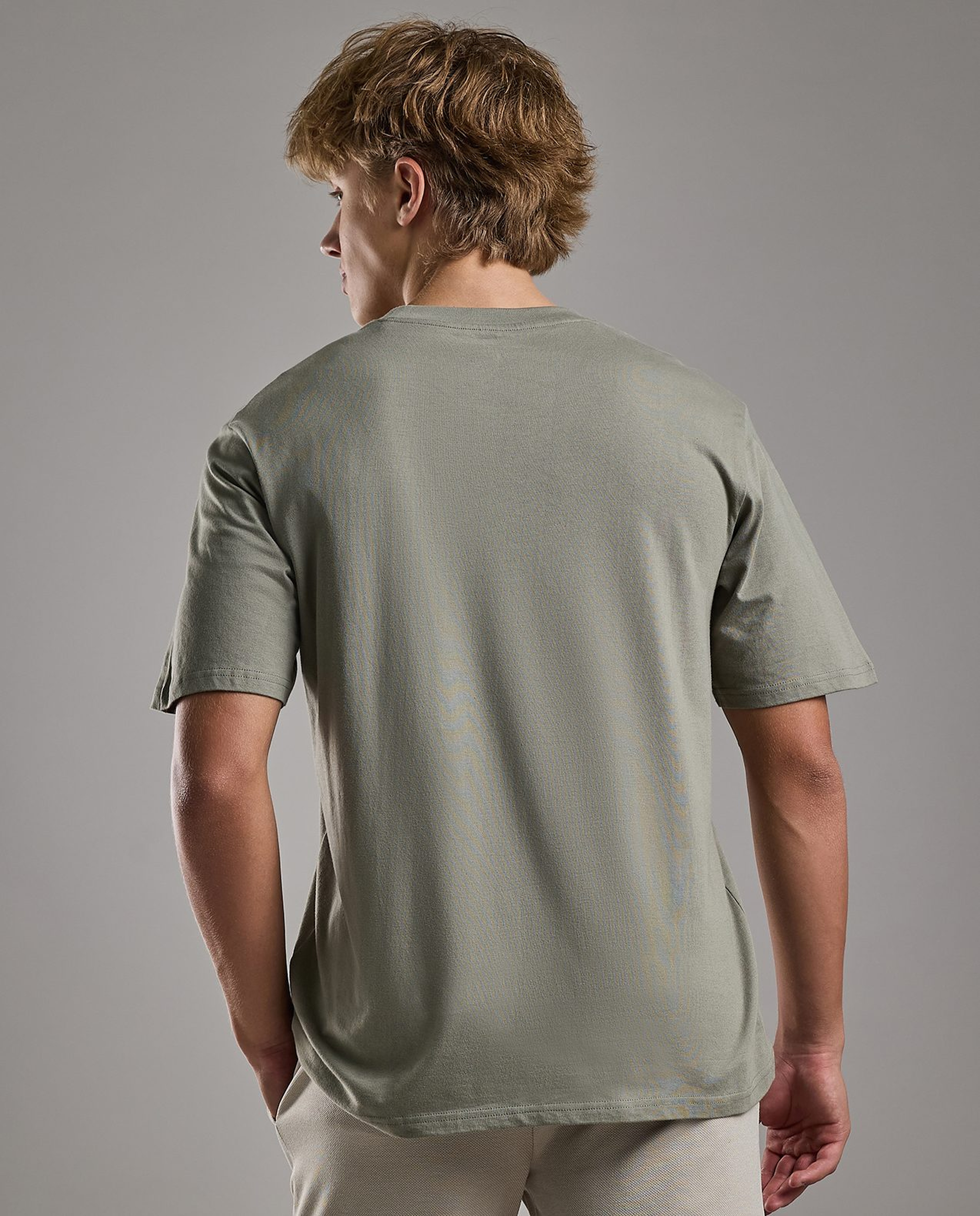 Typography Print T-Shirt with Crew Neck and Short Sleeves