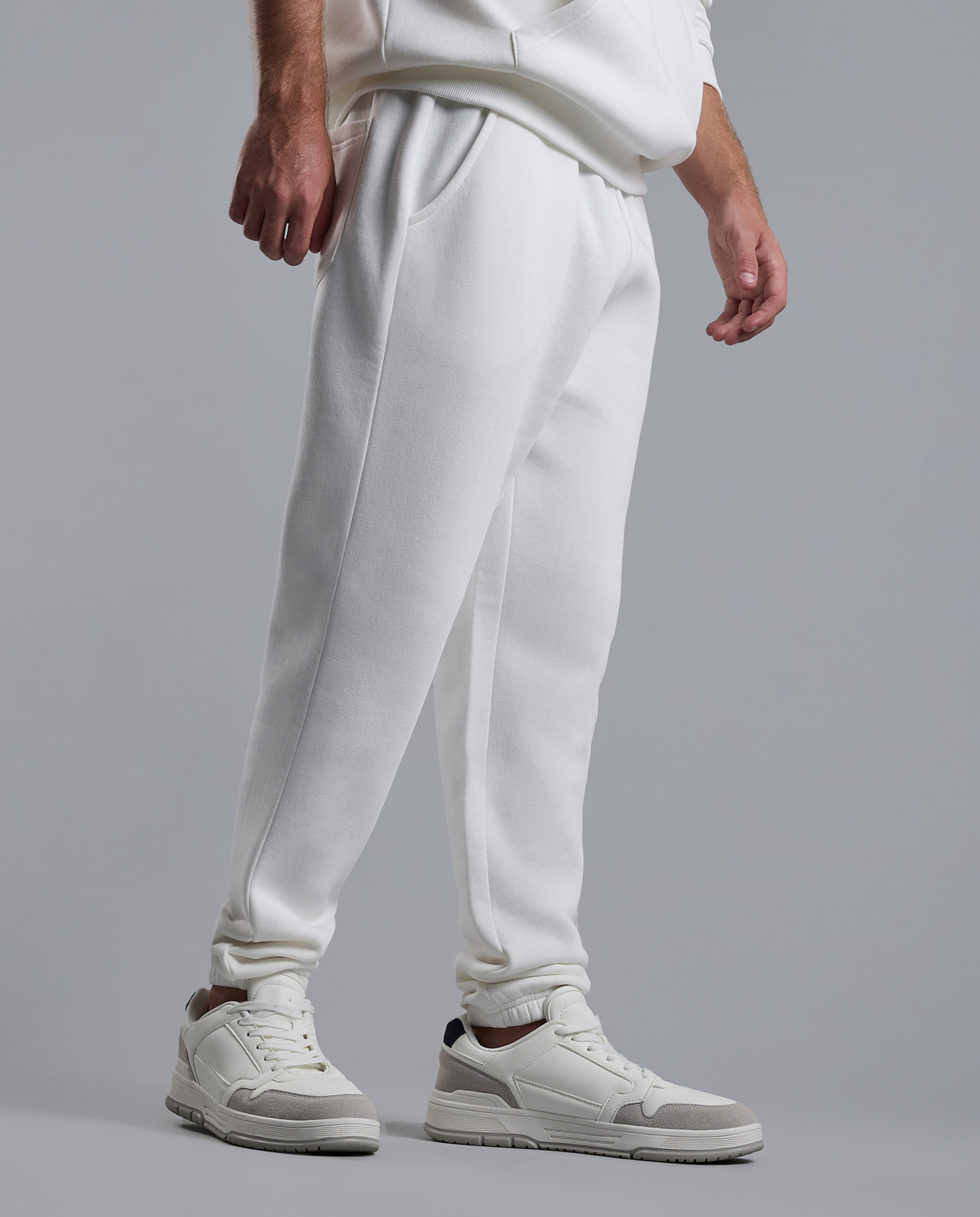 Solid Joggers with Drawstring Waist