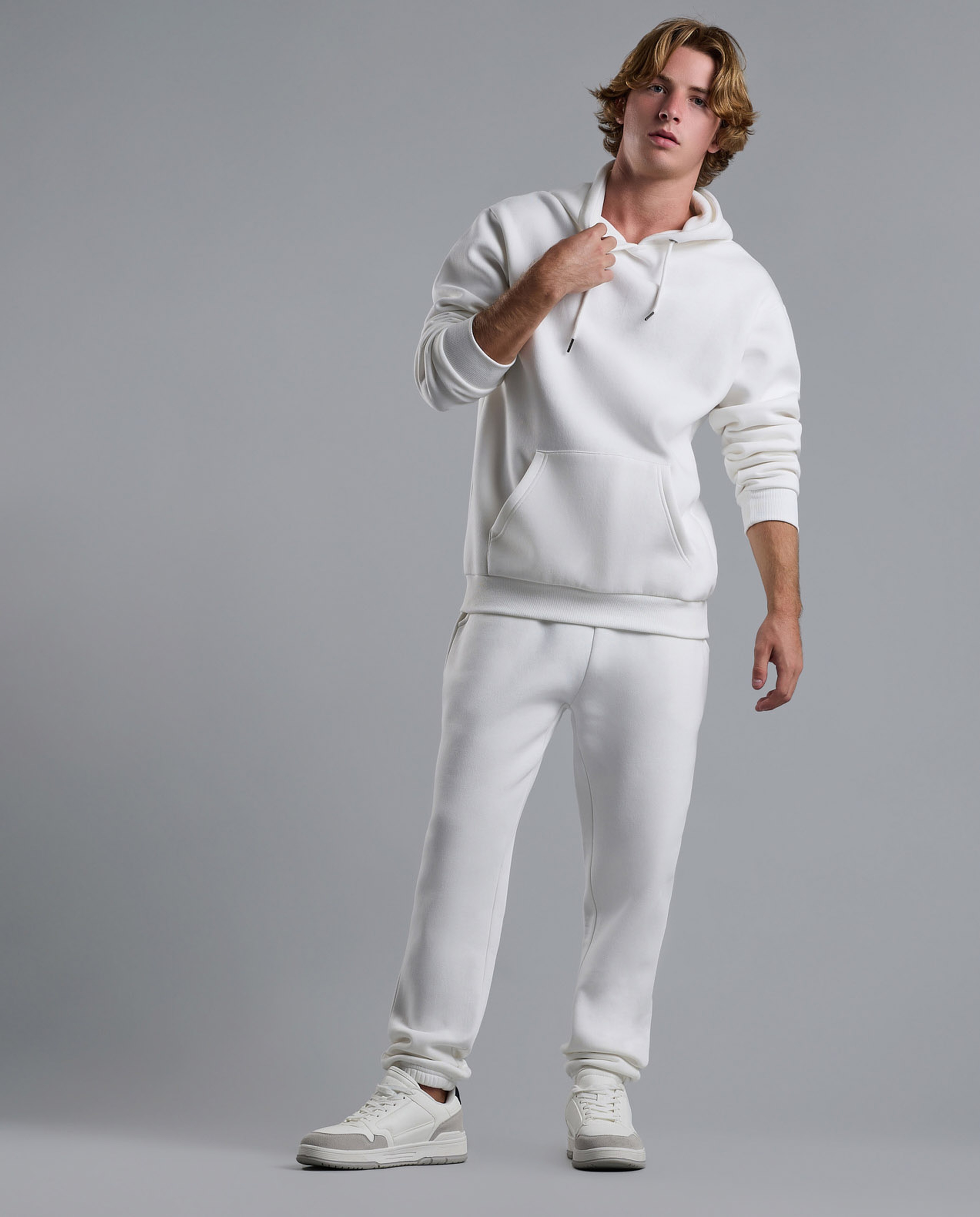 Solid Joggers with Drawstring Waist