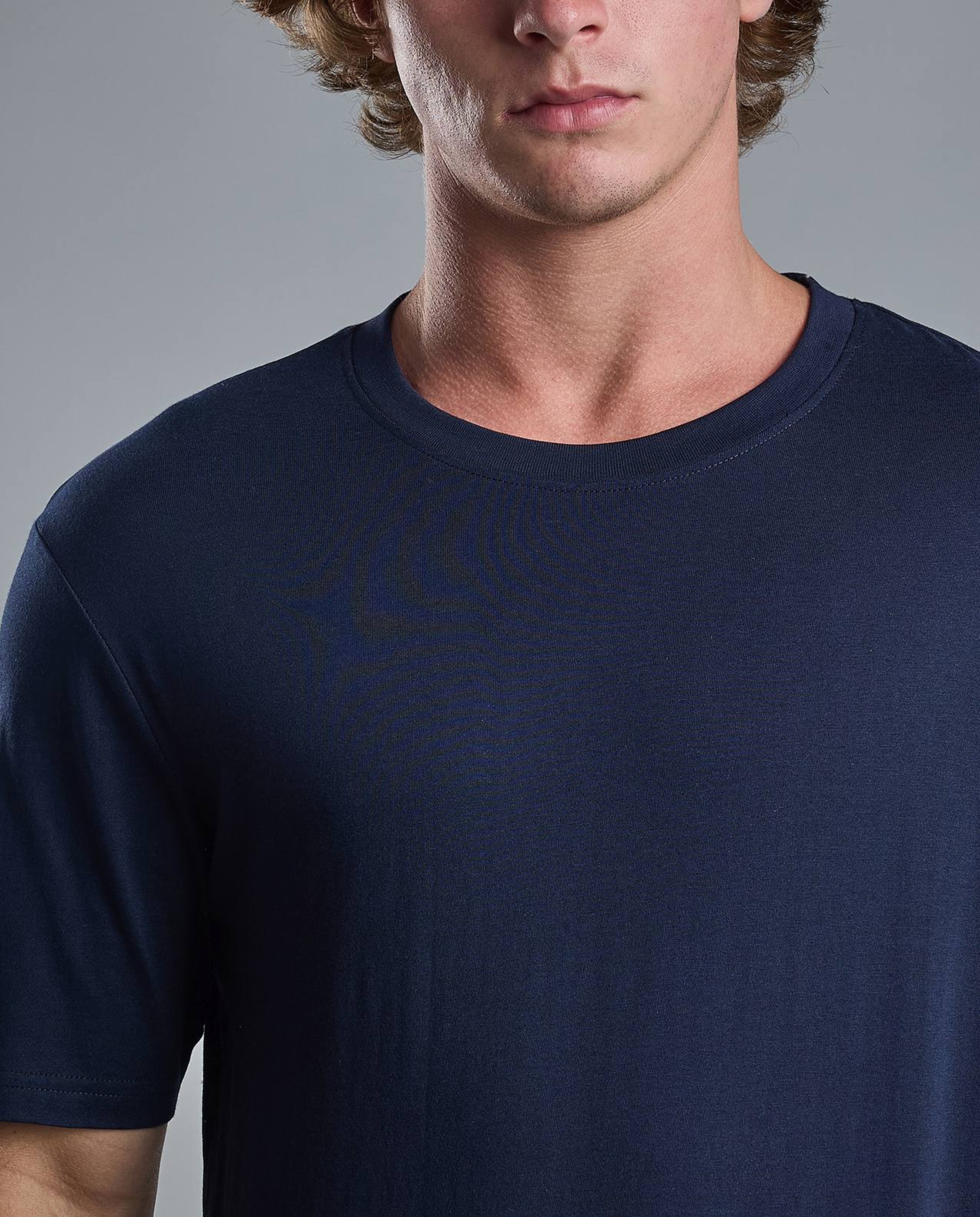 Solid T-Shirt with Crew Neck and Short Sleeves