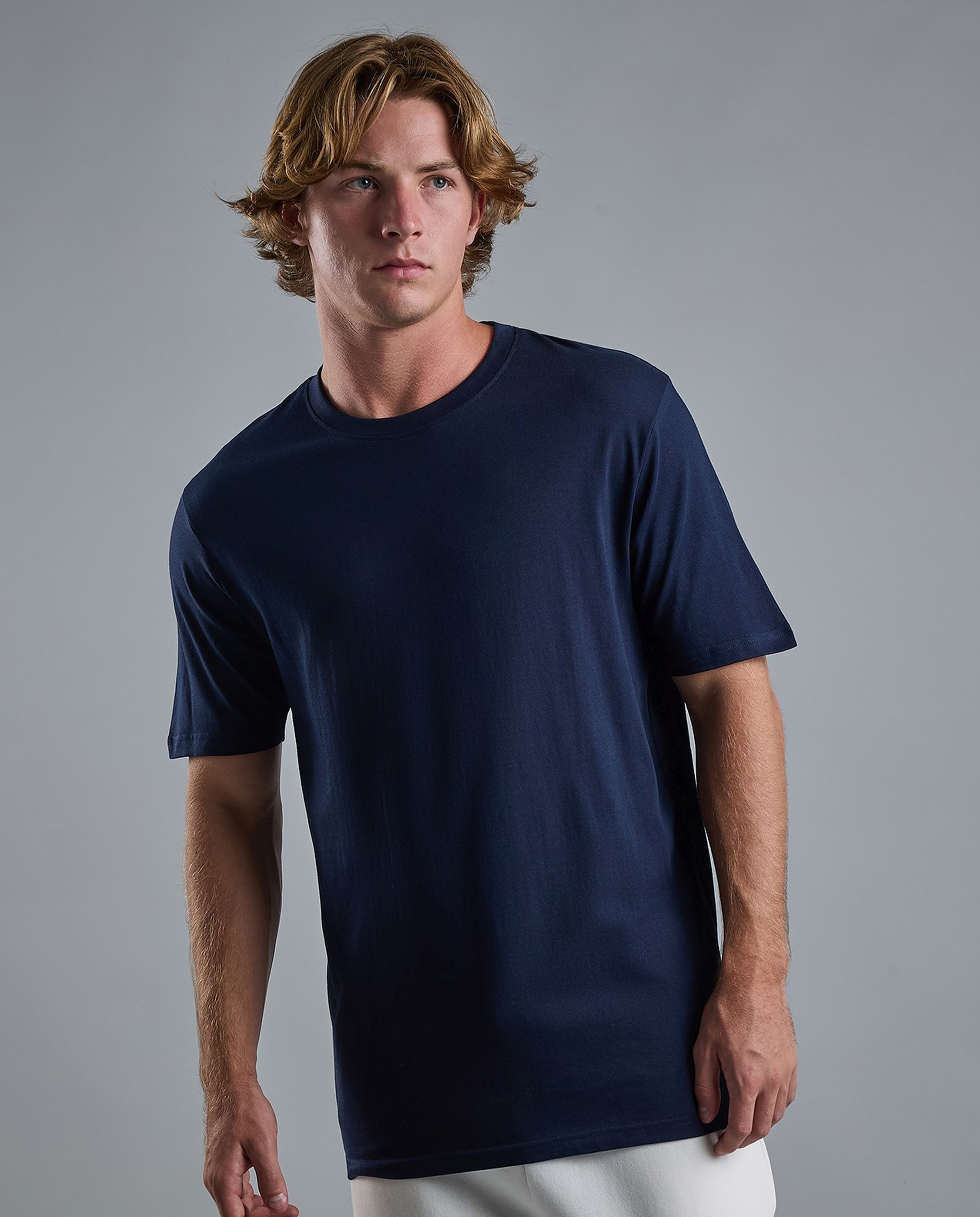 Solid T-Shirt with Crew Neck and Short Sleeves