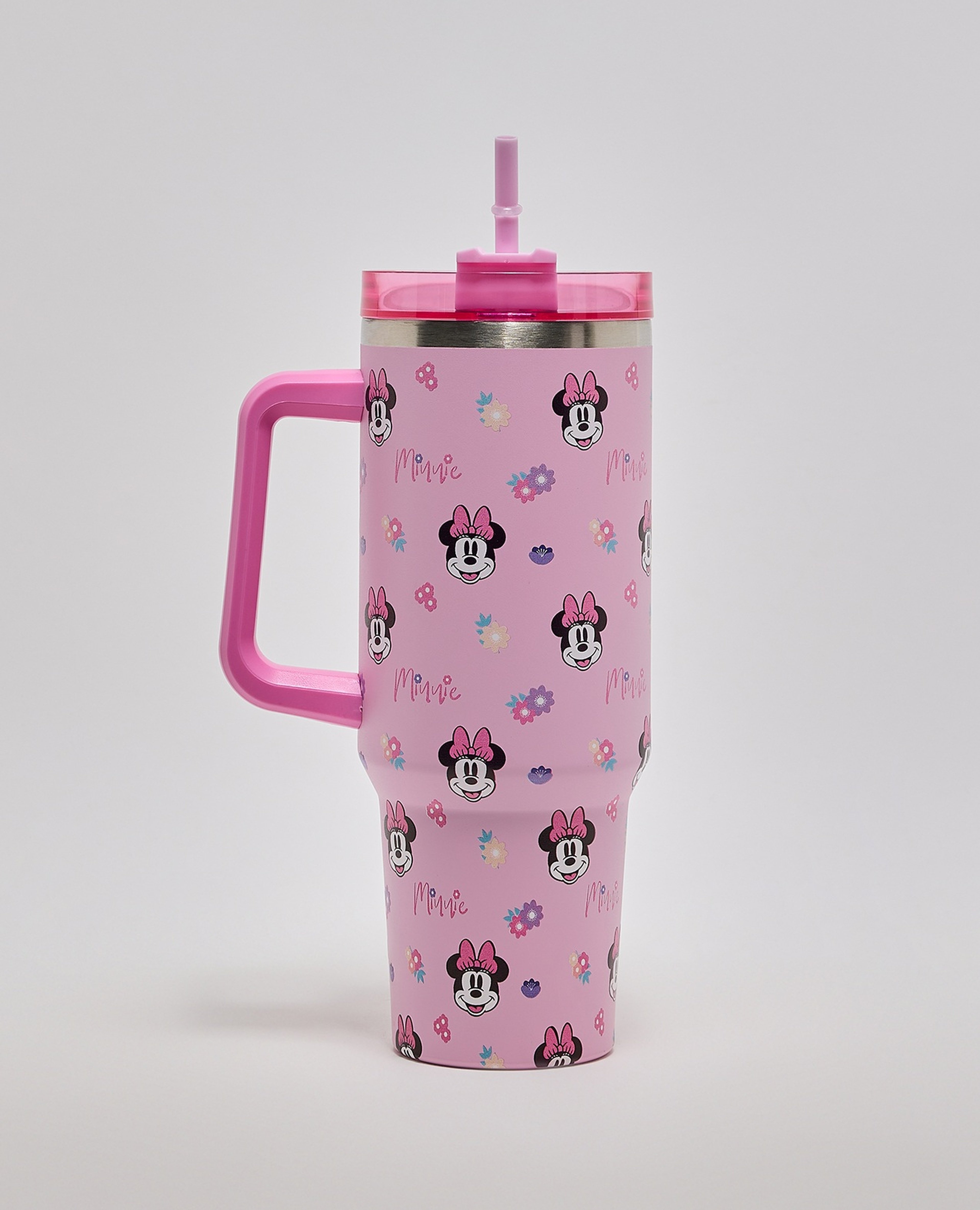 كوب تامبلر بطبعة ميني ماوس مع شفاط - 1200 مل