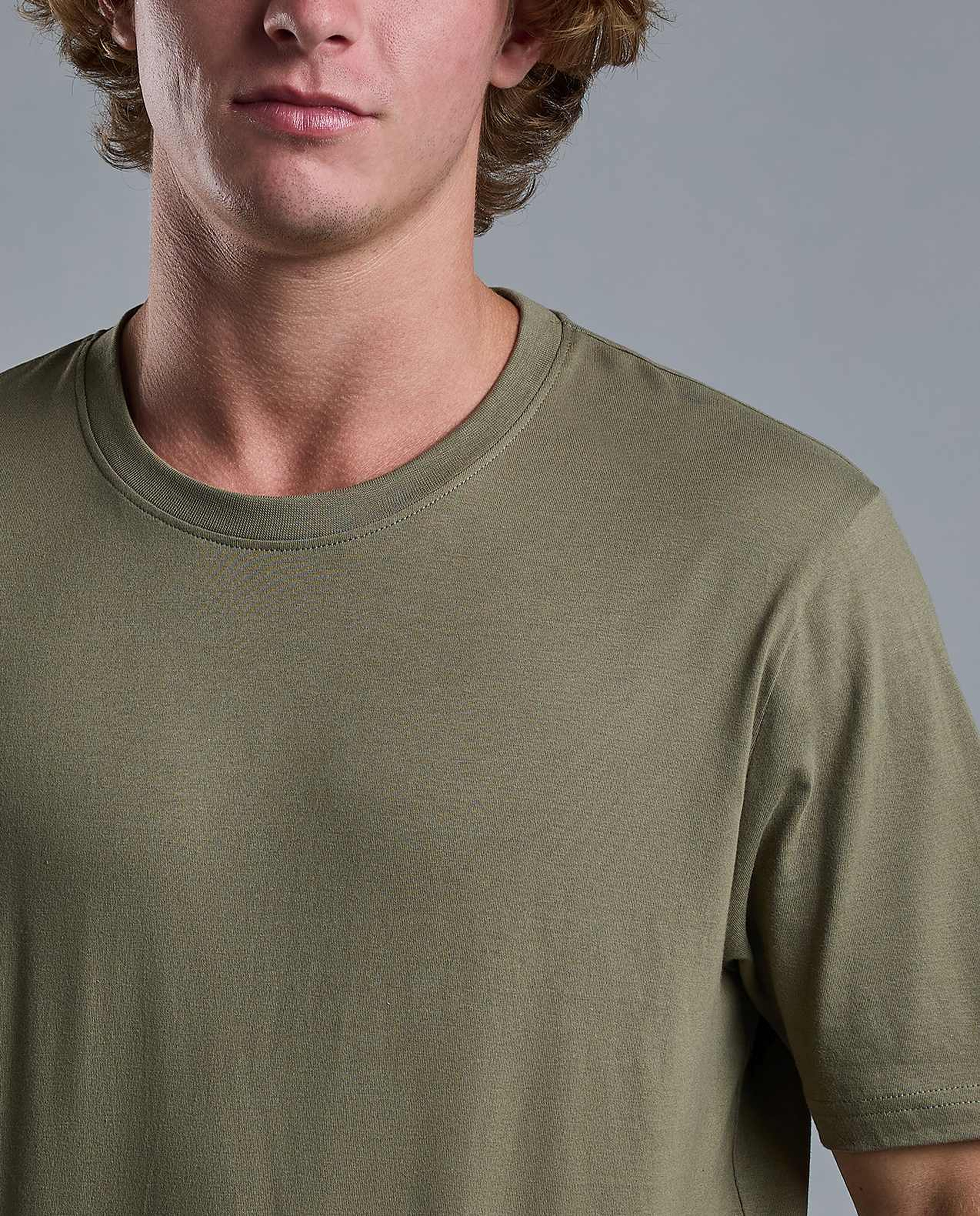 Solid T-Shirt with Crew Neck and Short Sleeves