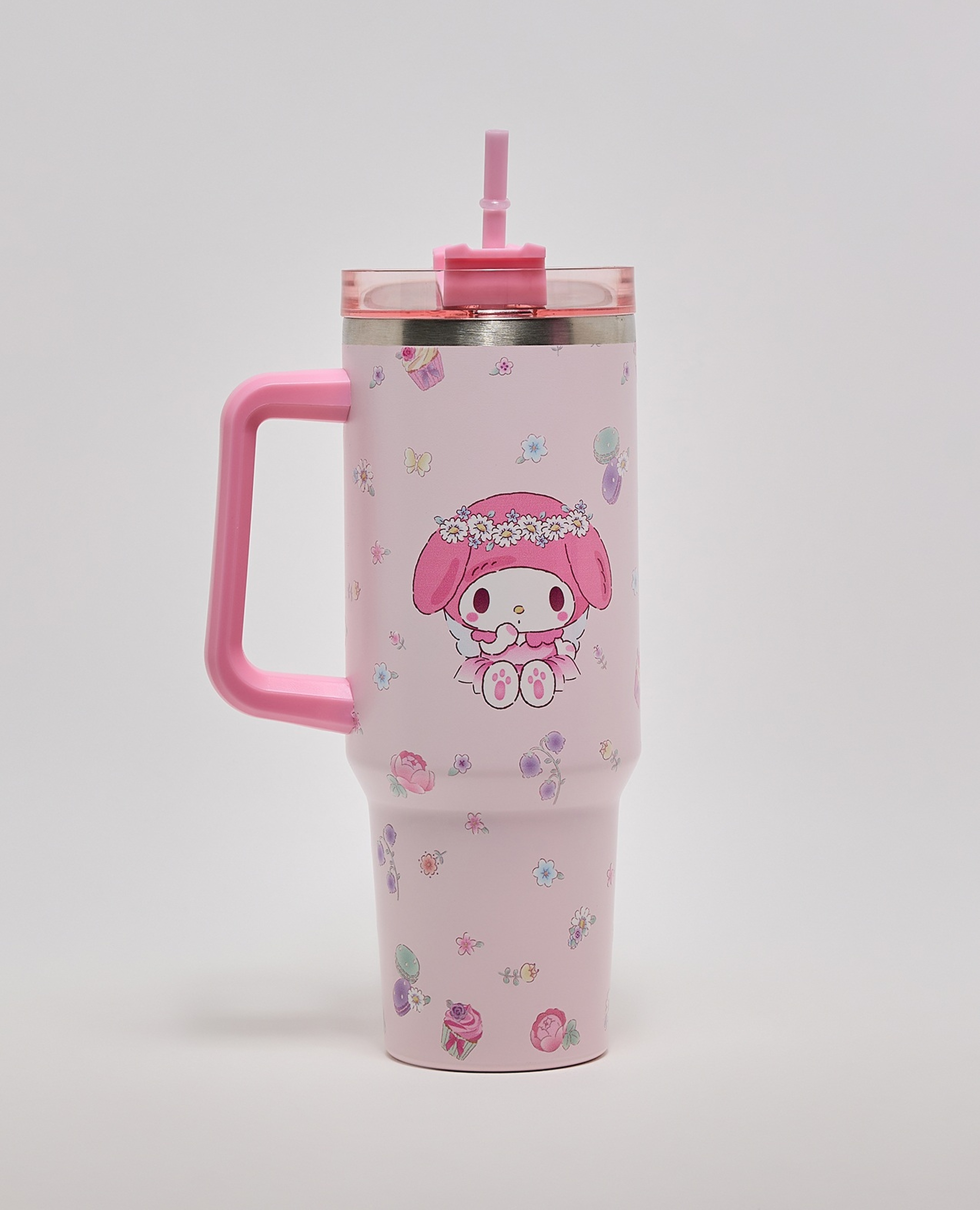 Printed Tumbler Mug with Straw - 1200ml