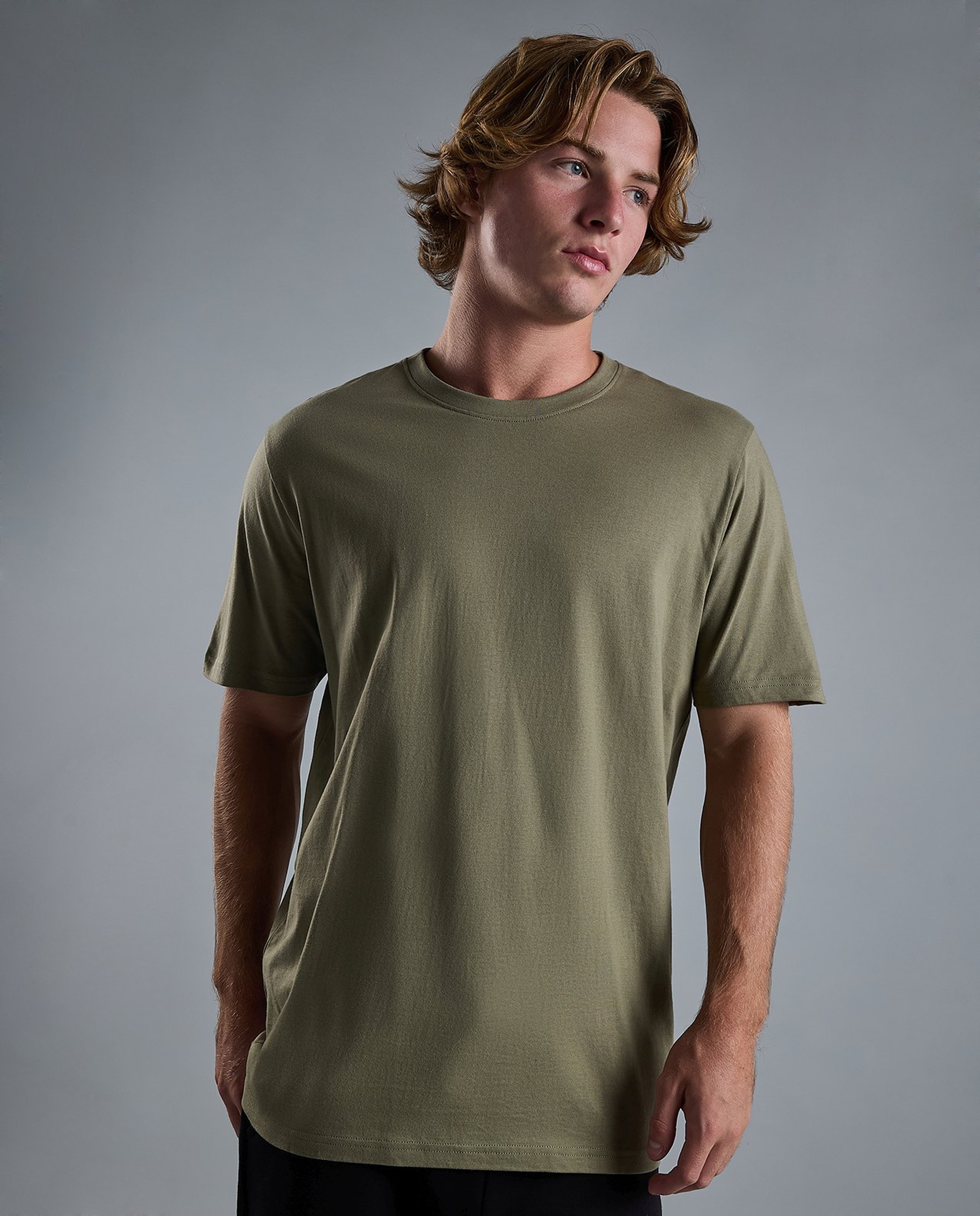 Solid T-Shirt with Crew Neck and Short Sleeves