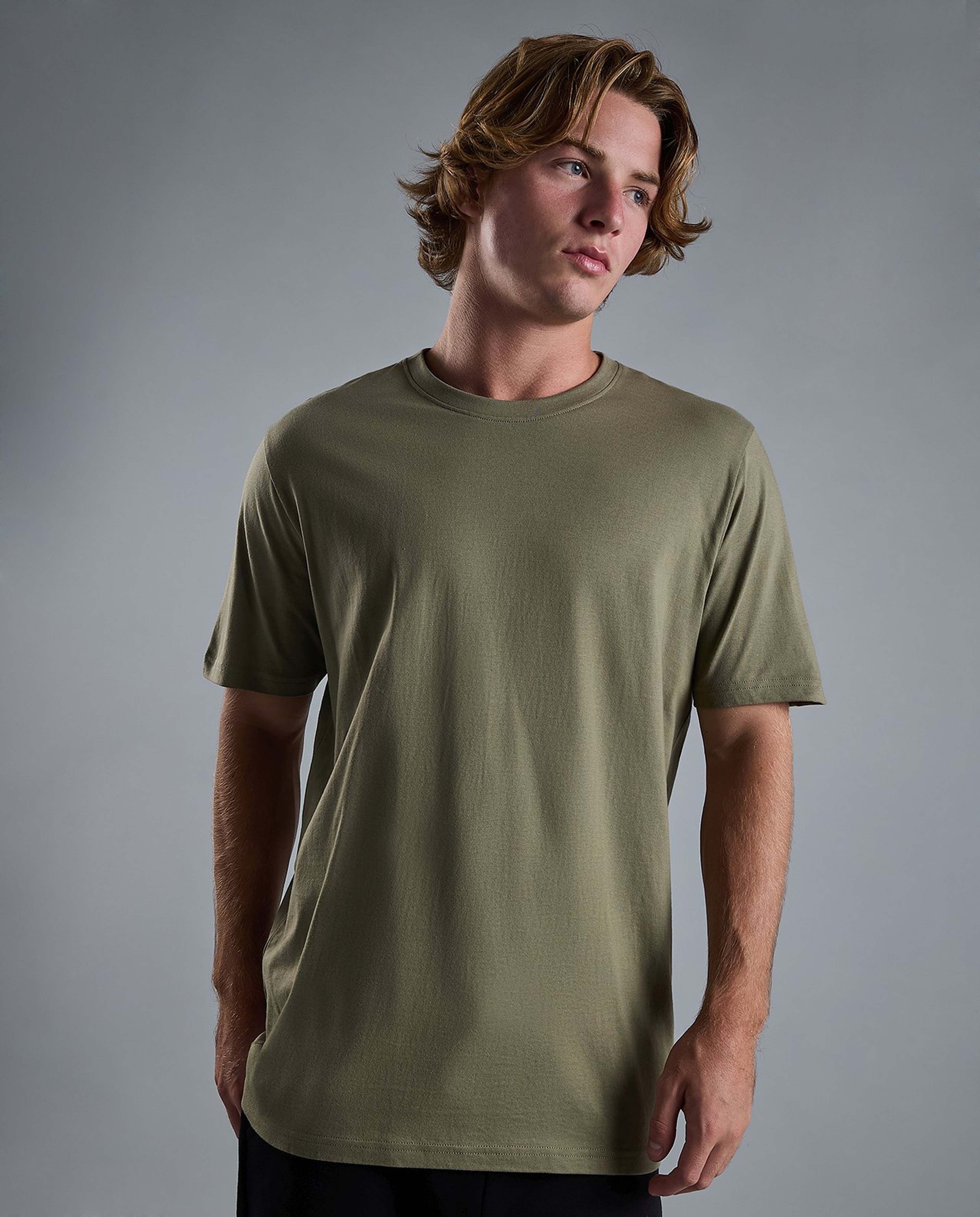 Solid T-Shirt with Crew Neck and Short Sleeves
