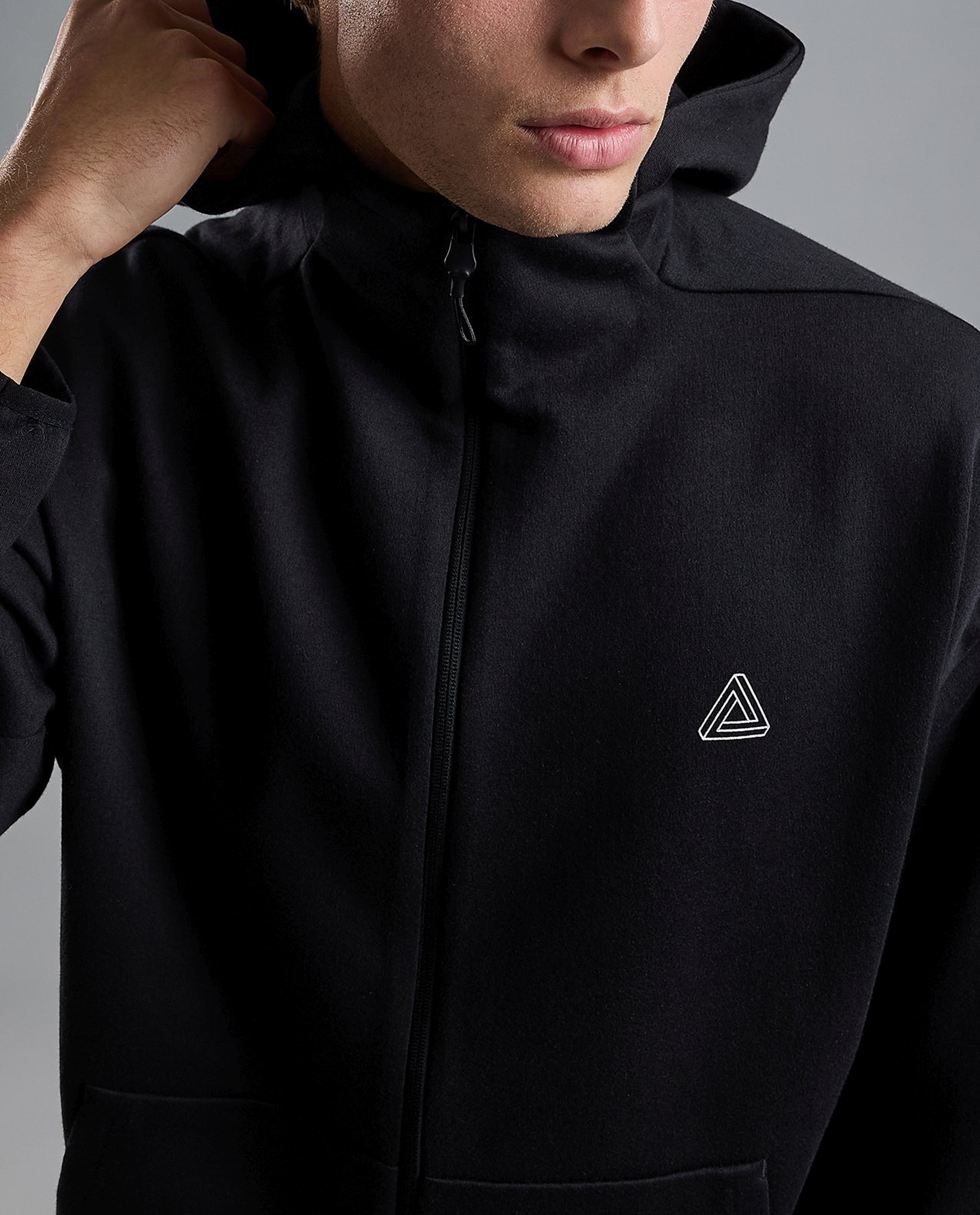 Logo Detail Hooded Jacket with Long Sleeves