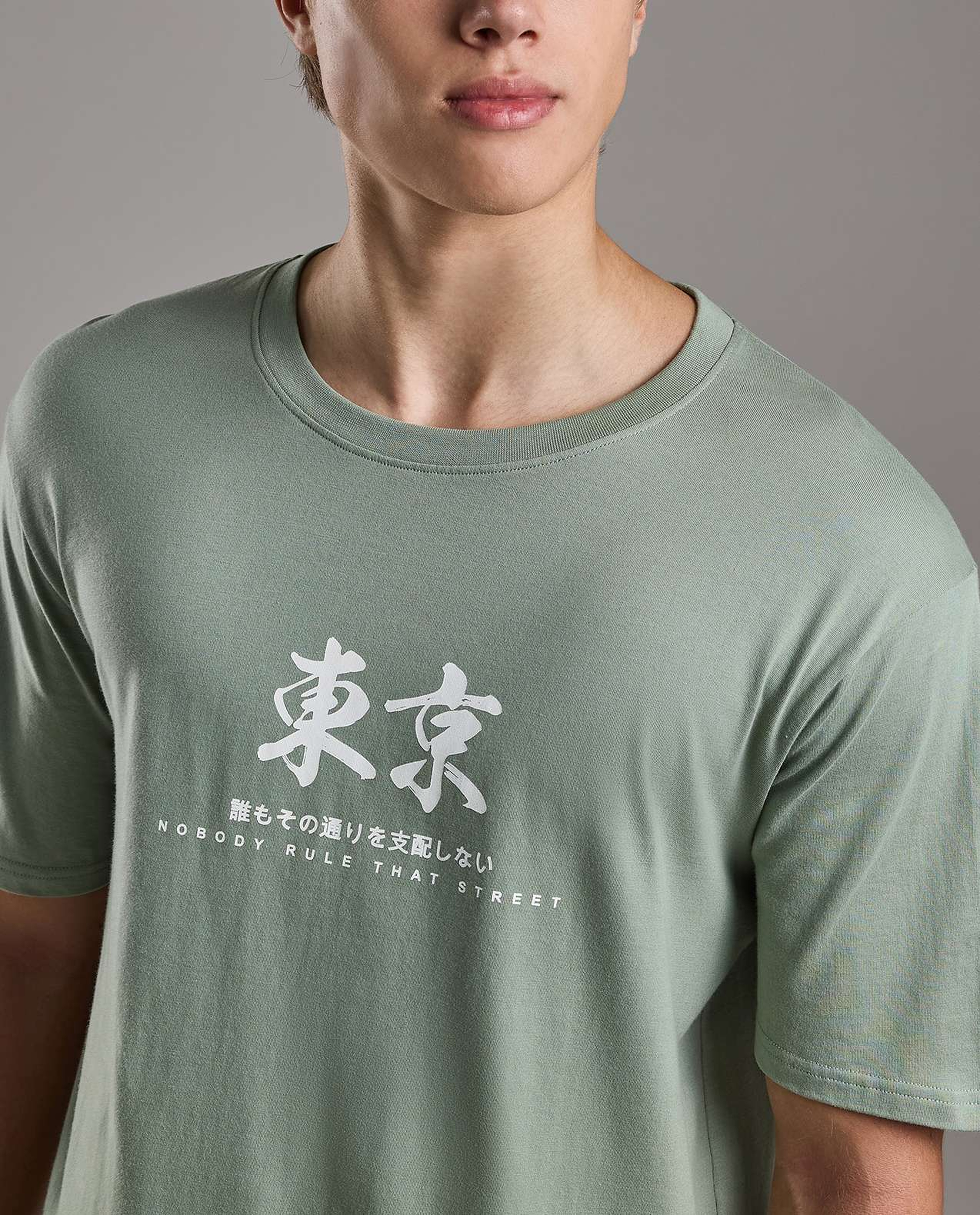 Typography Print T-Shirt with Crew Neck and Short Sleeves