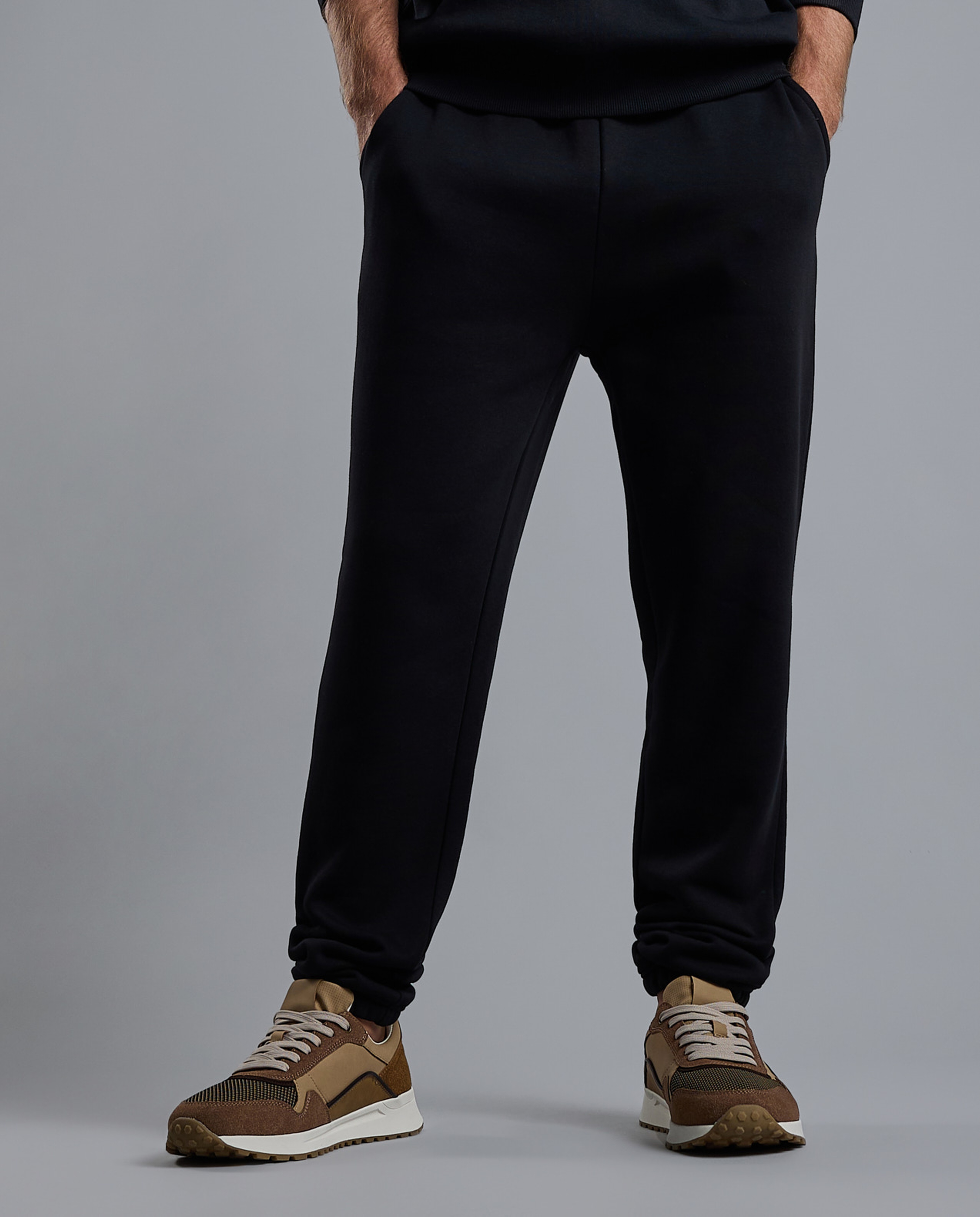 Solid Joggers with Drawstring Waist