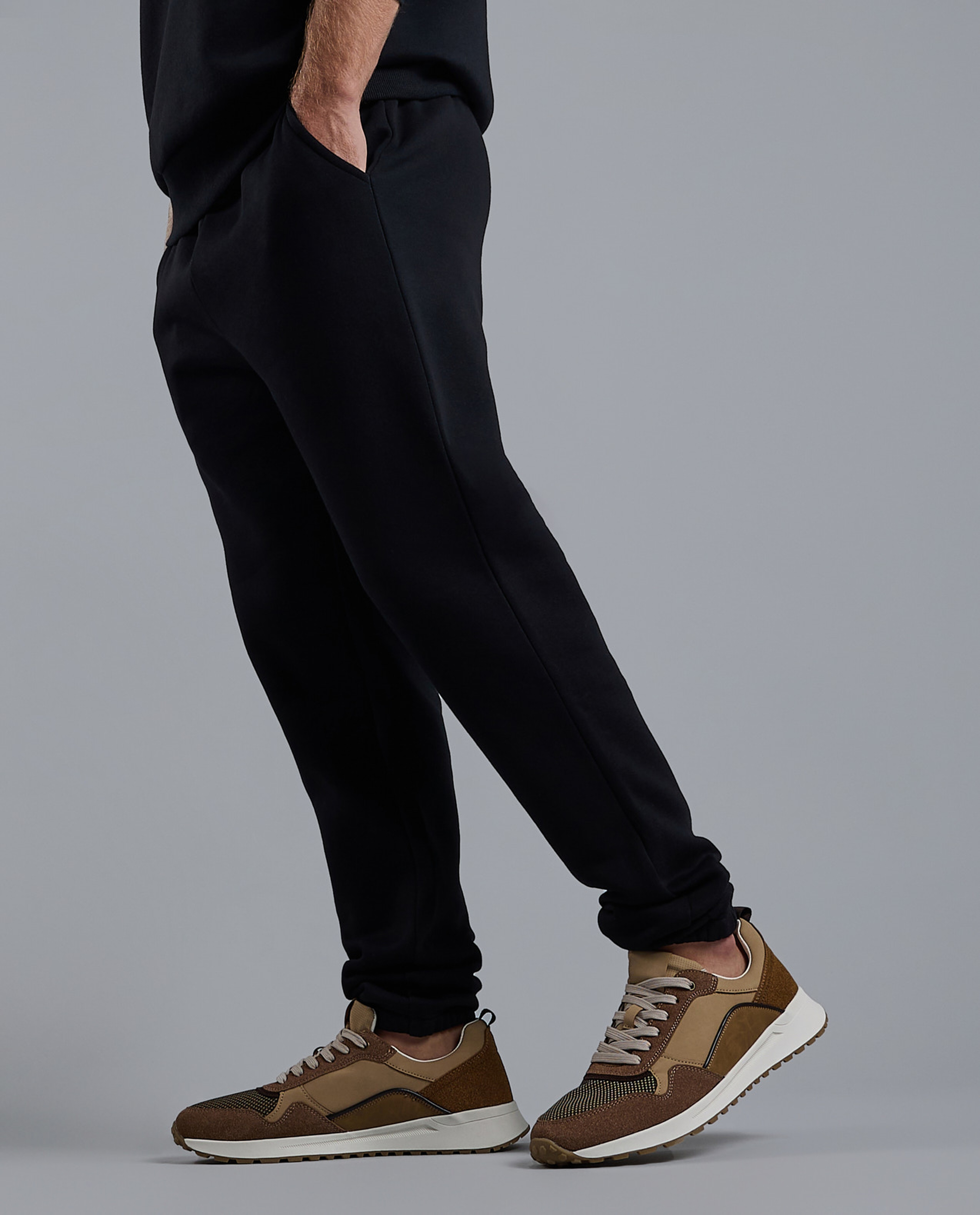 Solid Joggers with Drawstring Waist