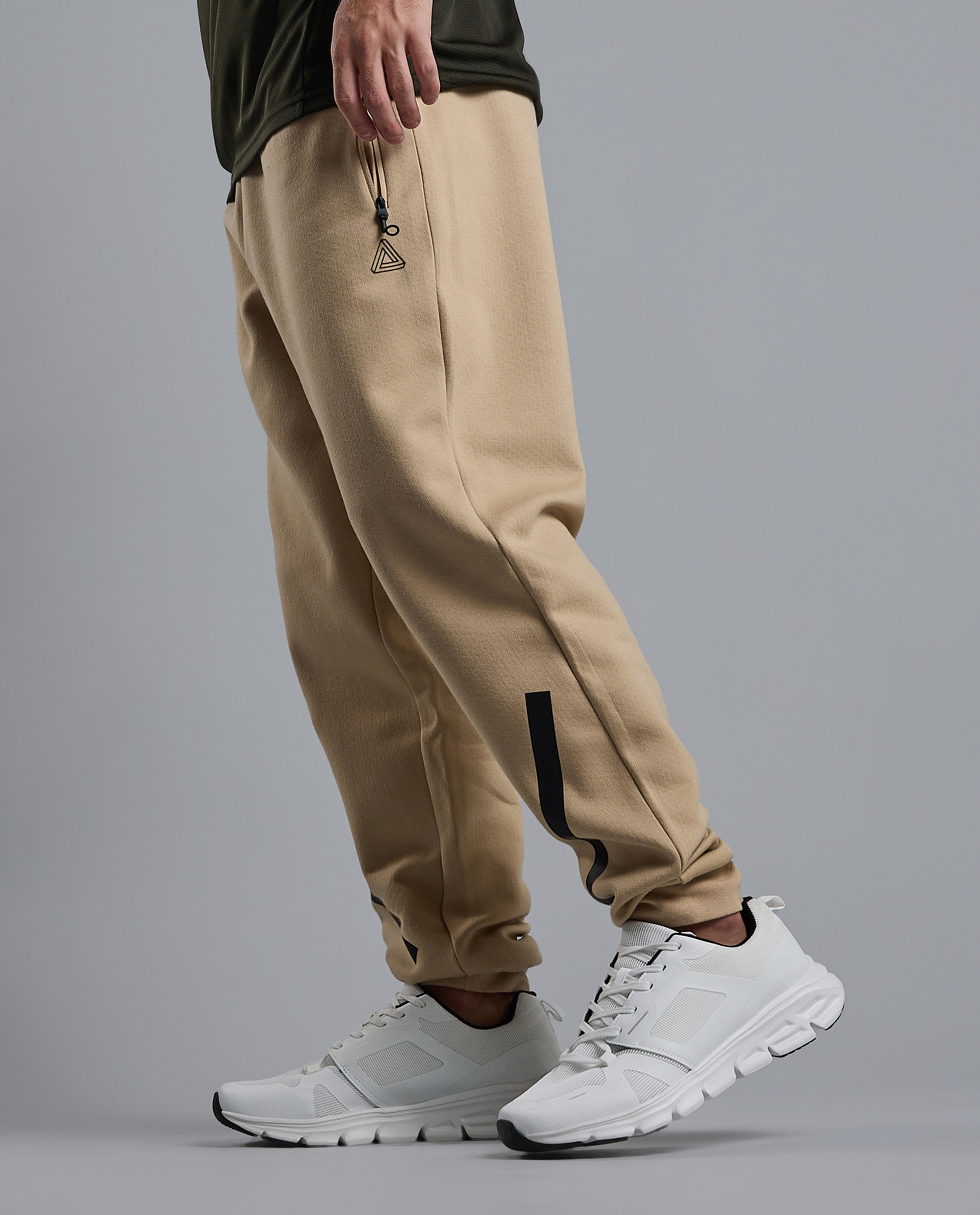 Solid Joggers with Drawstring Waist