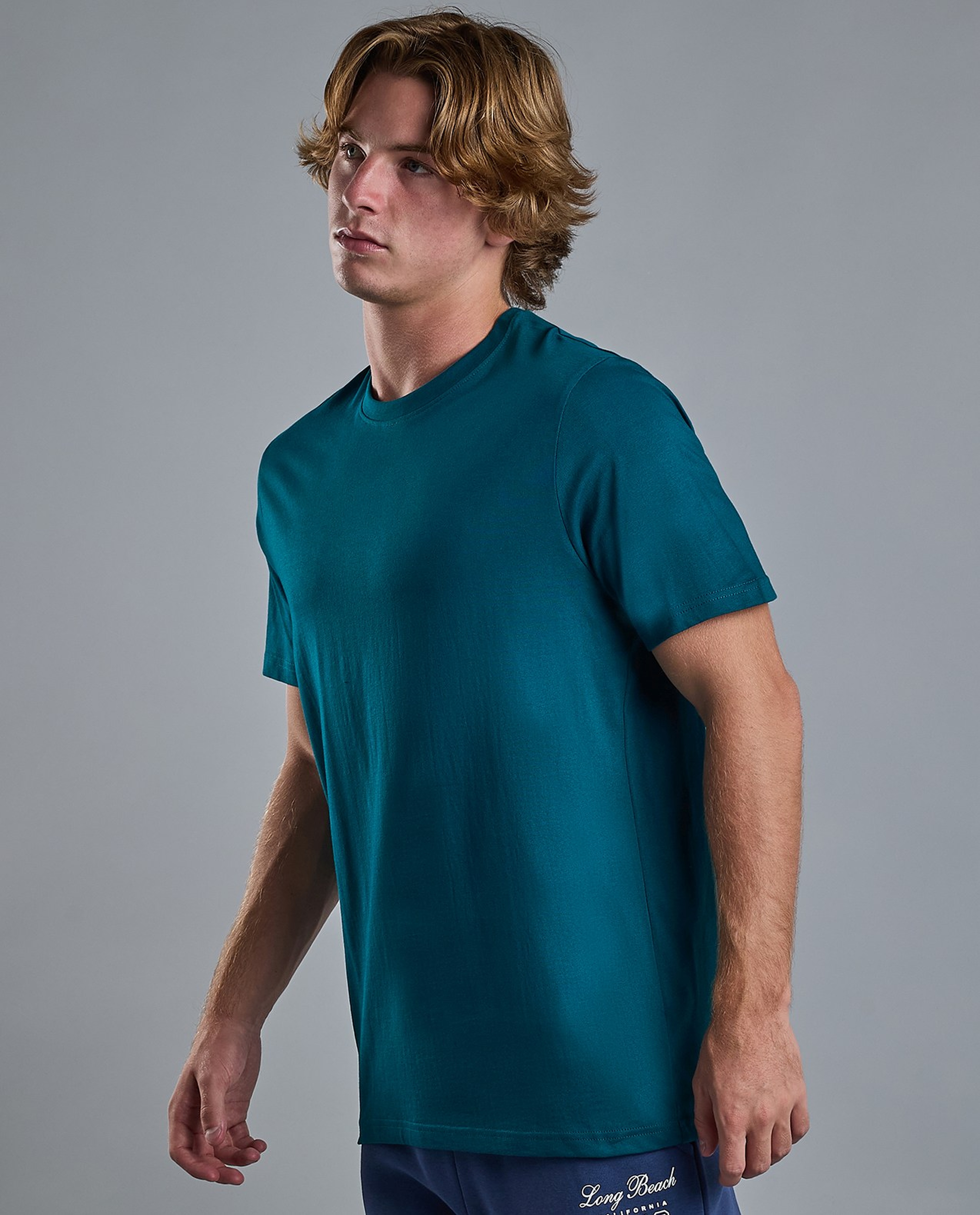 Solid T-Shirt with Crew Neck and Short Sleeves