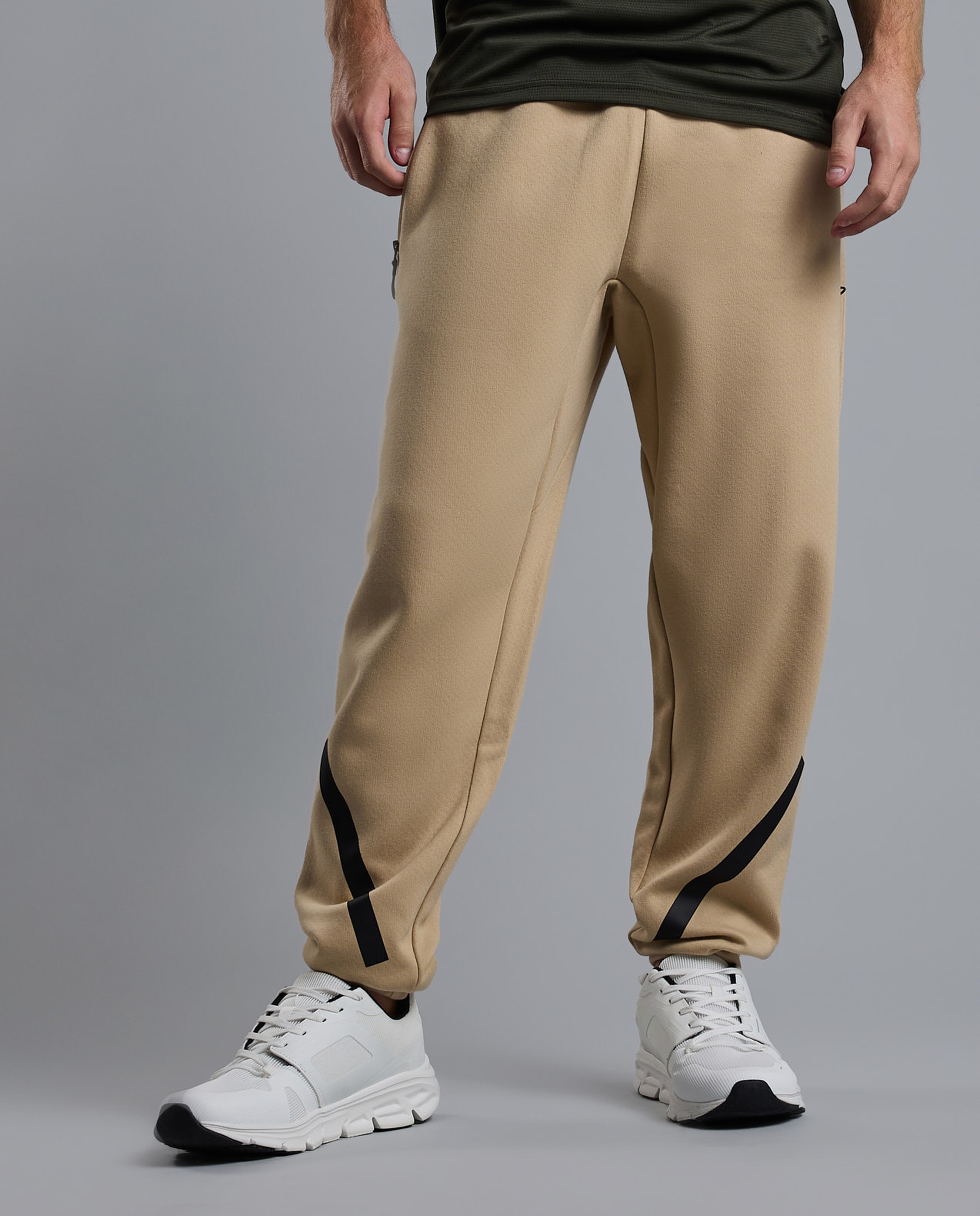 Solid Joggers with Drawstring Waist