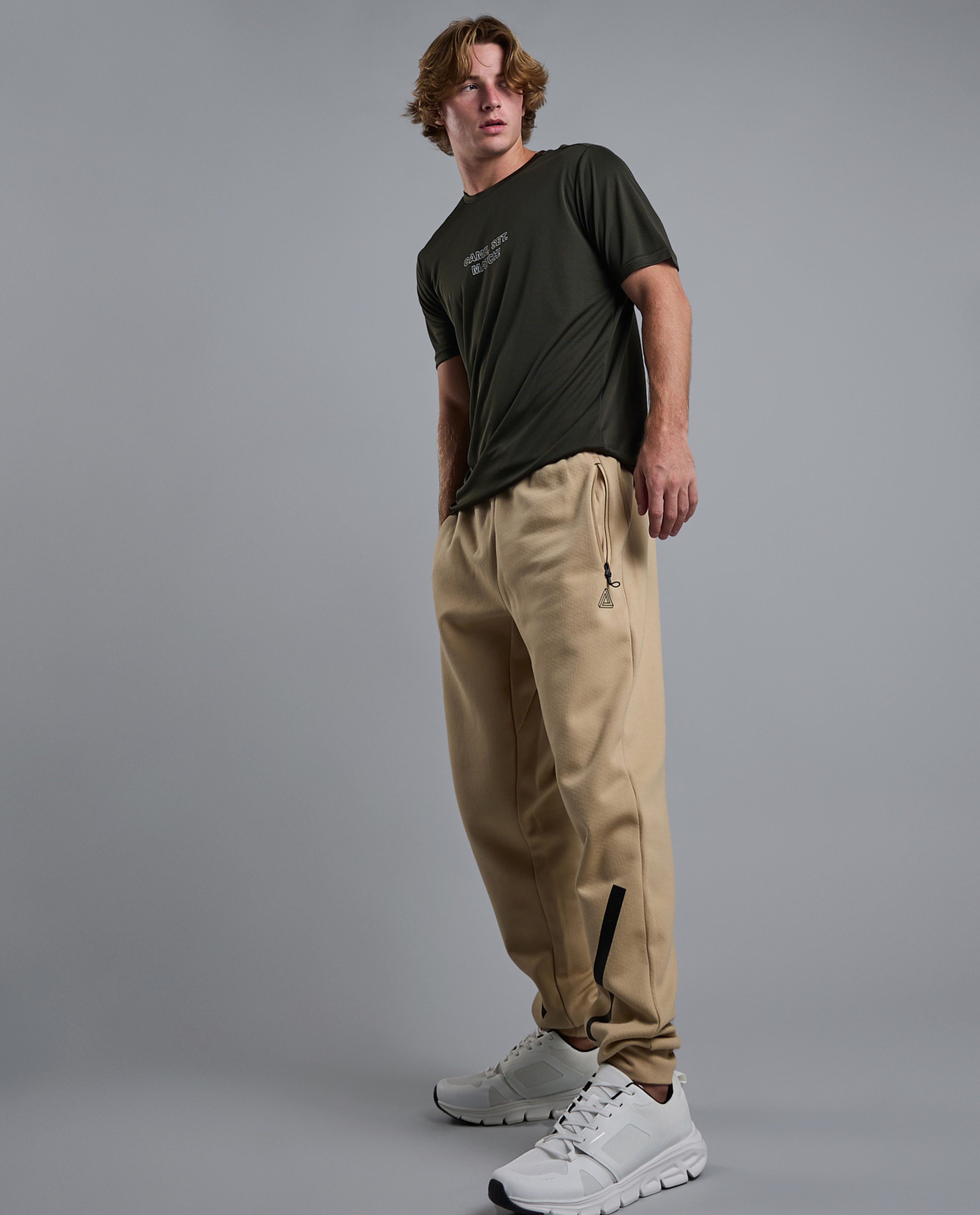 Solid Joggers with Drawstring Waist