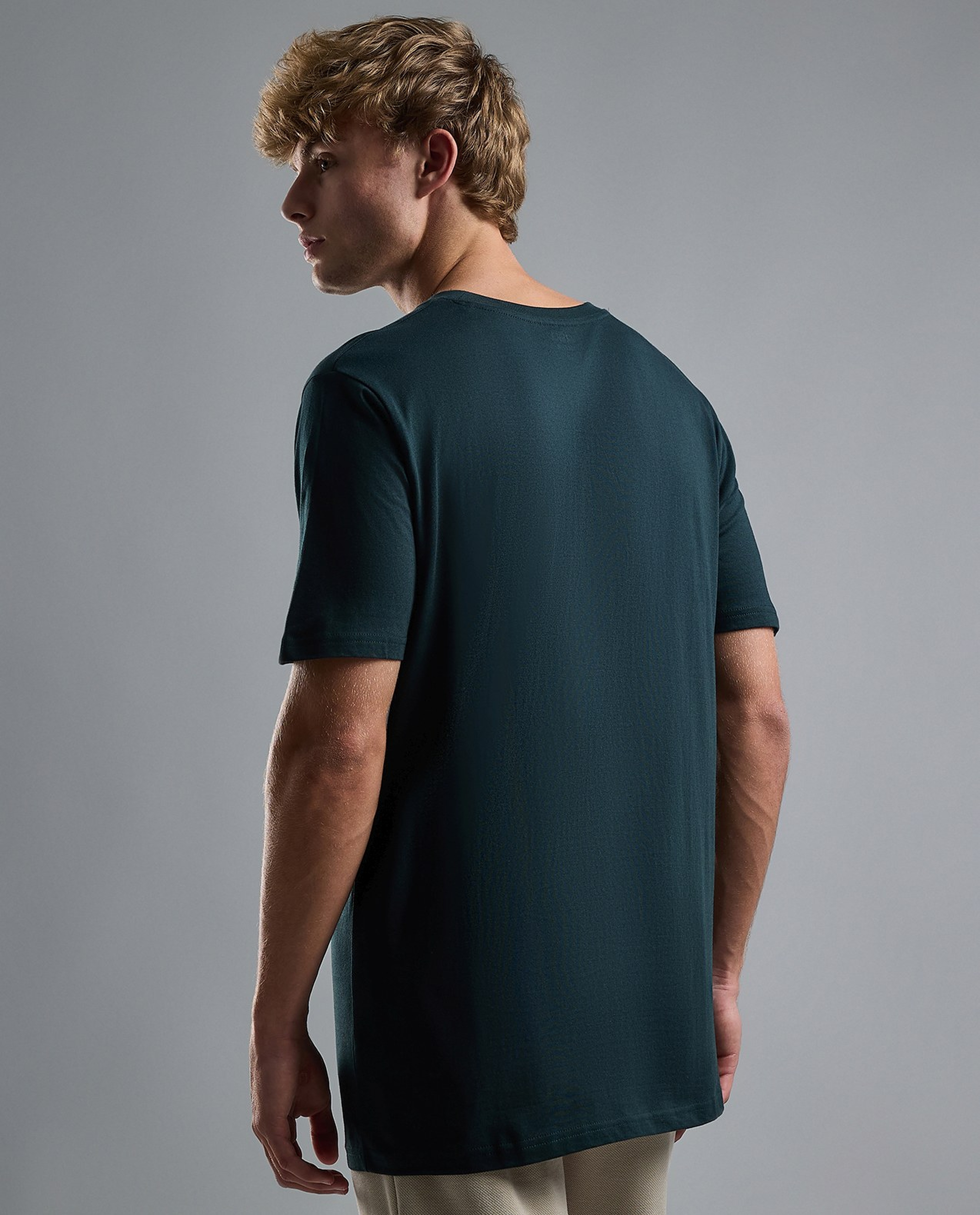 Solid T-Shirt with Crew Neck and Short Sleeves