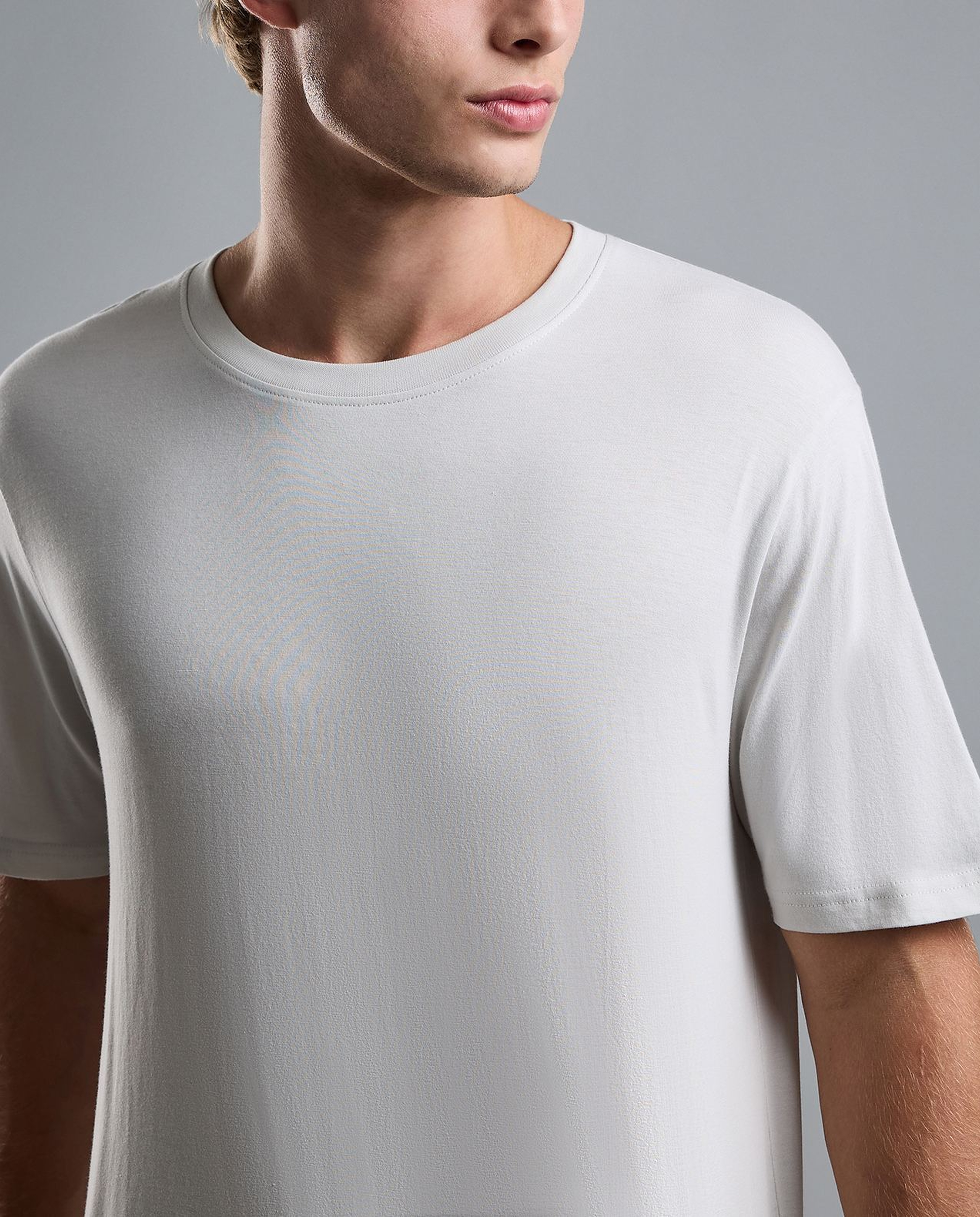 Solid T-Shirt with Crew Neck and Short Sleeves