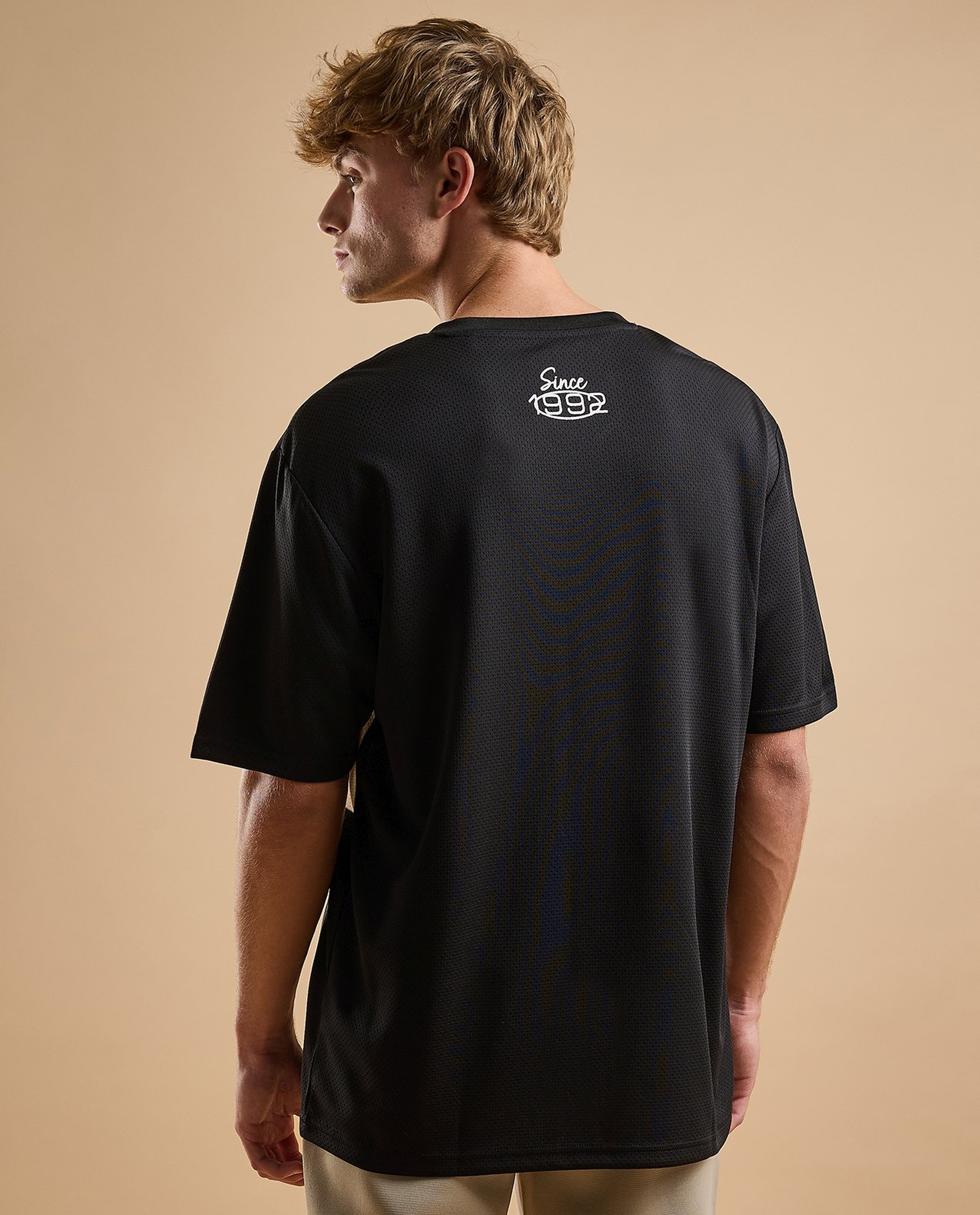 Printed Active T-Shirt with Crew Neck and Short Sleeves