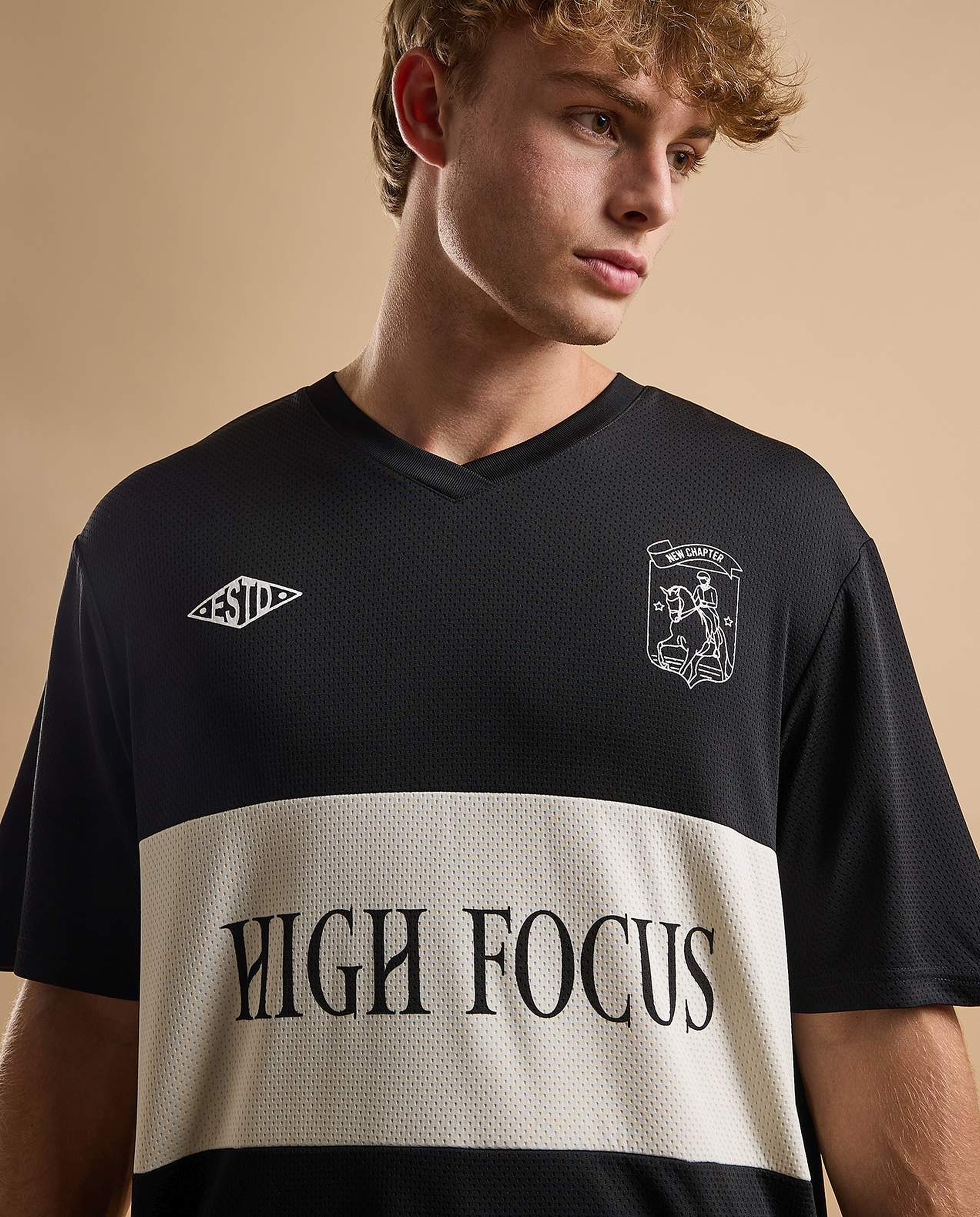 Printed Active T-Shirt with Crew Neck and Short Sleeves