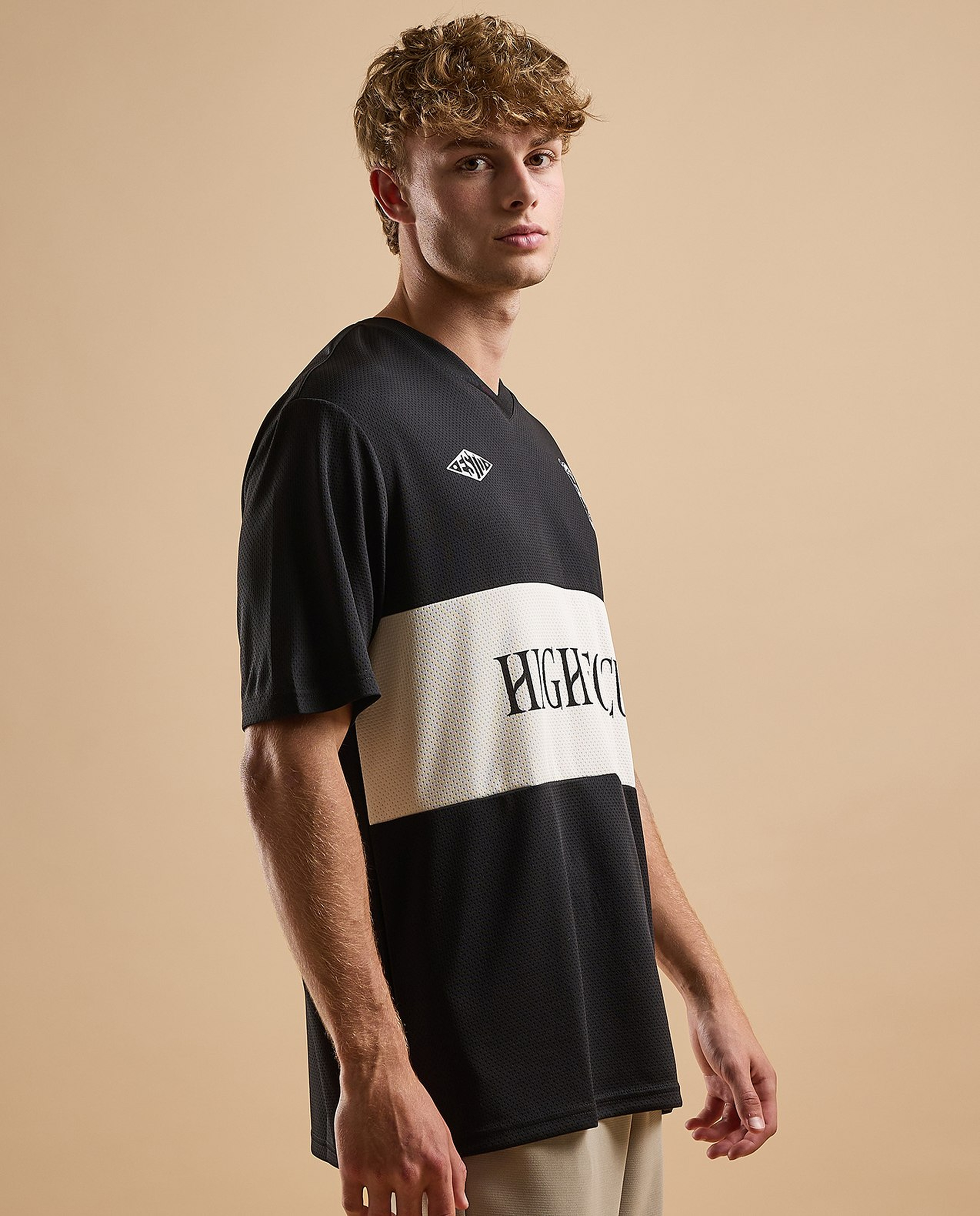 Printed Active T-Shirt with Crew Neck and Short Sleeves