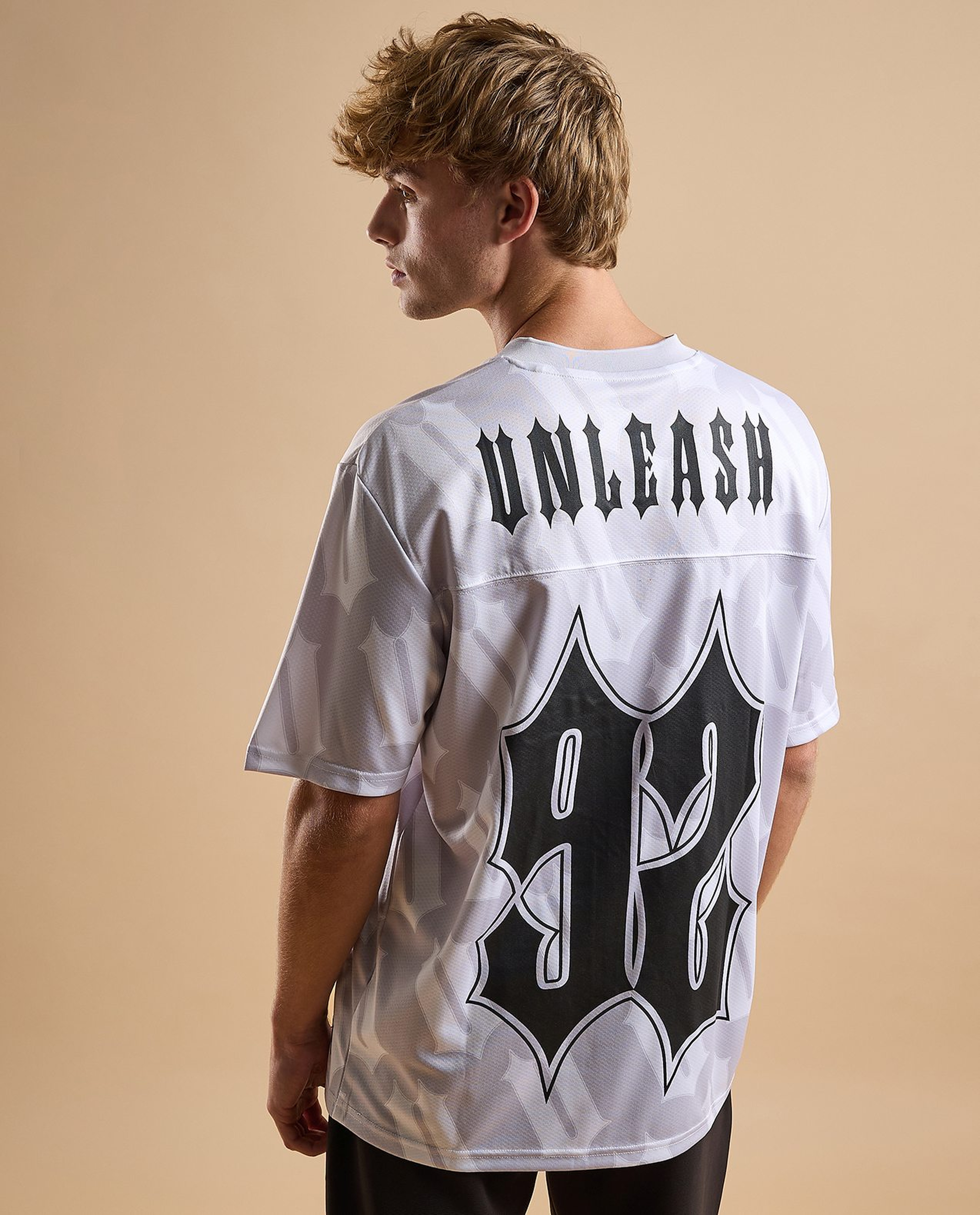 Printed Active T-Shirt with Crew Neck and Short Sleeves