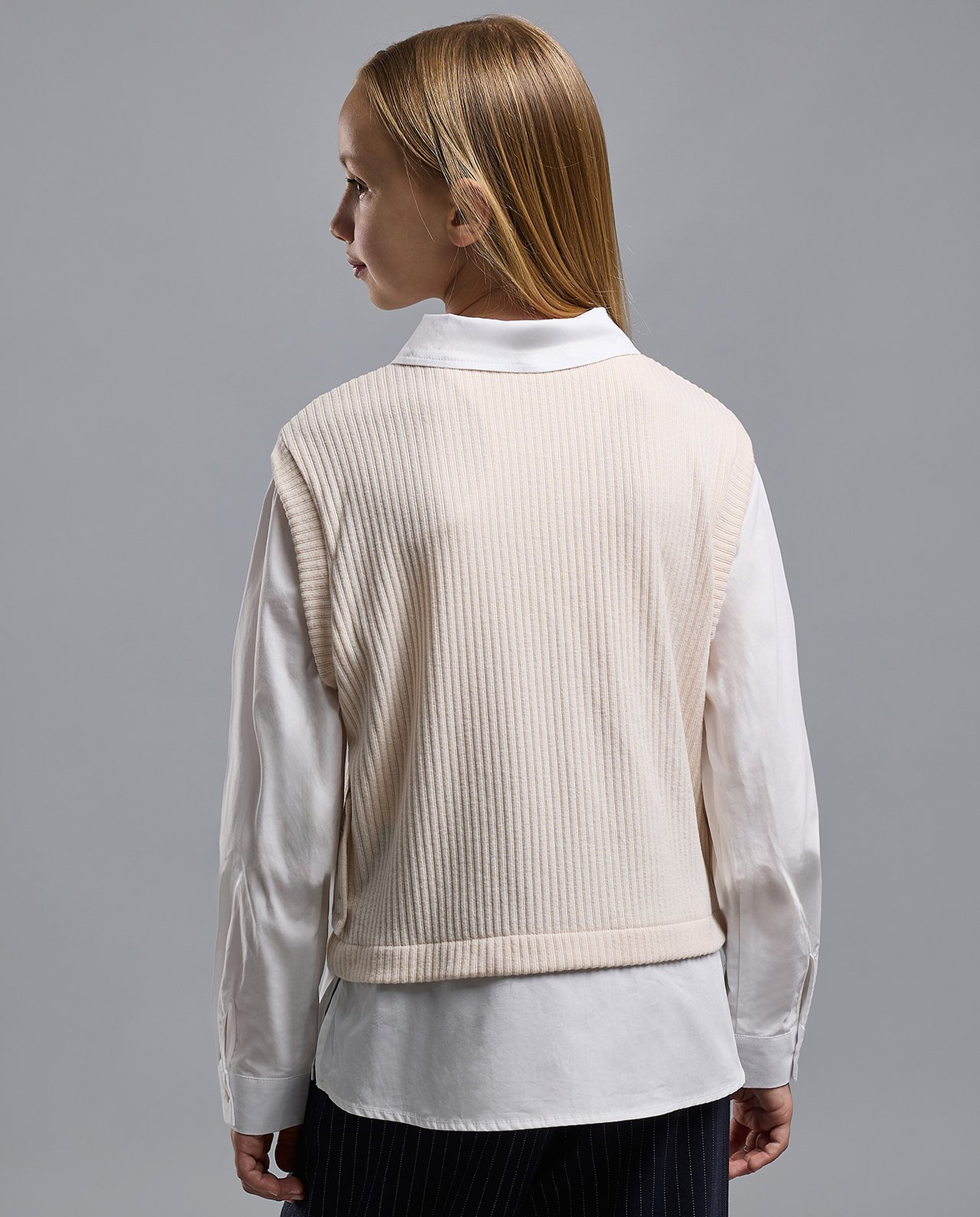 Solid Shirt Style Sweater