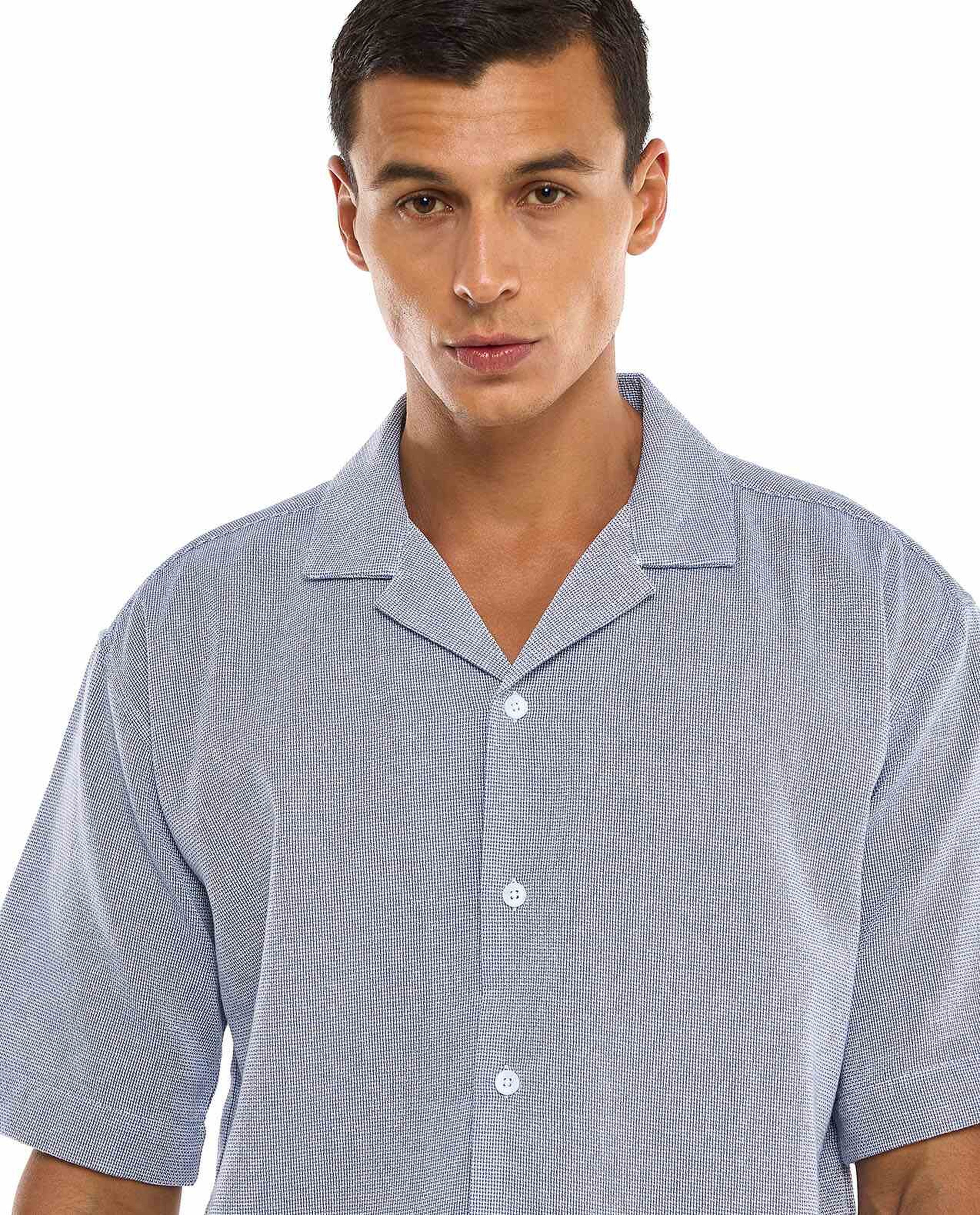 Men's Short Sleeve Textured Shirt