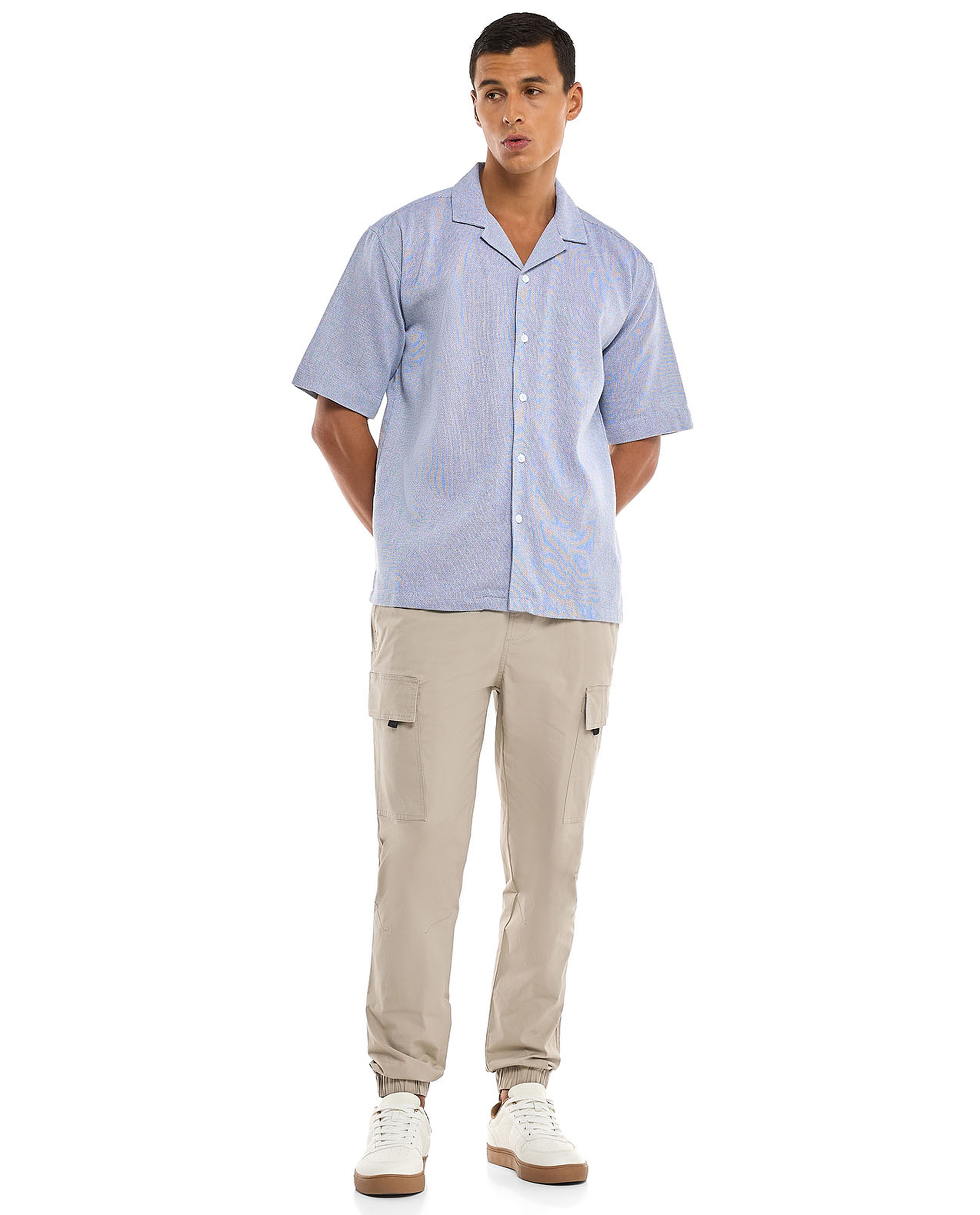 Men's Short Sleeve Textured Shirt