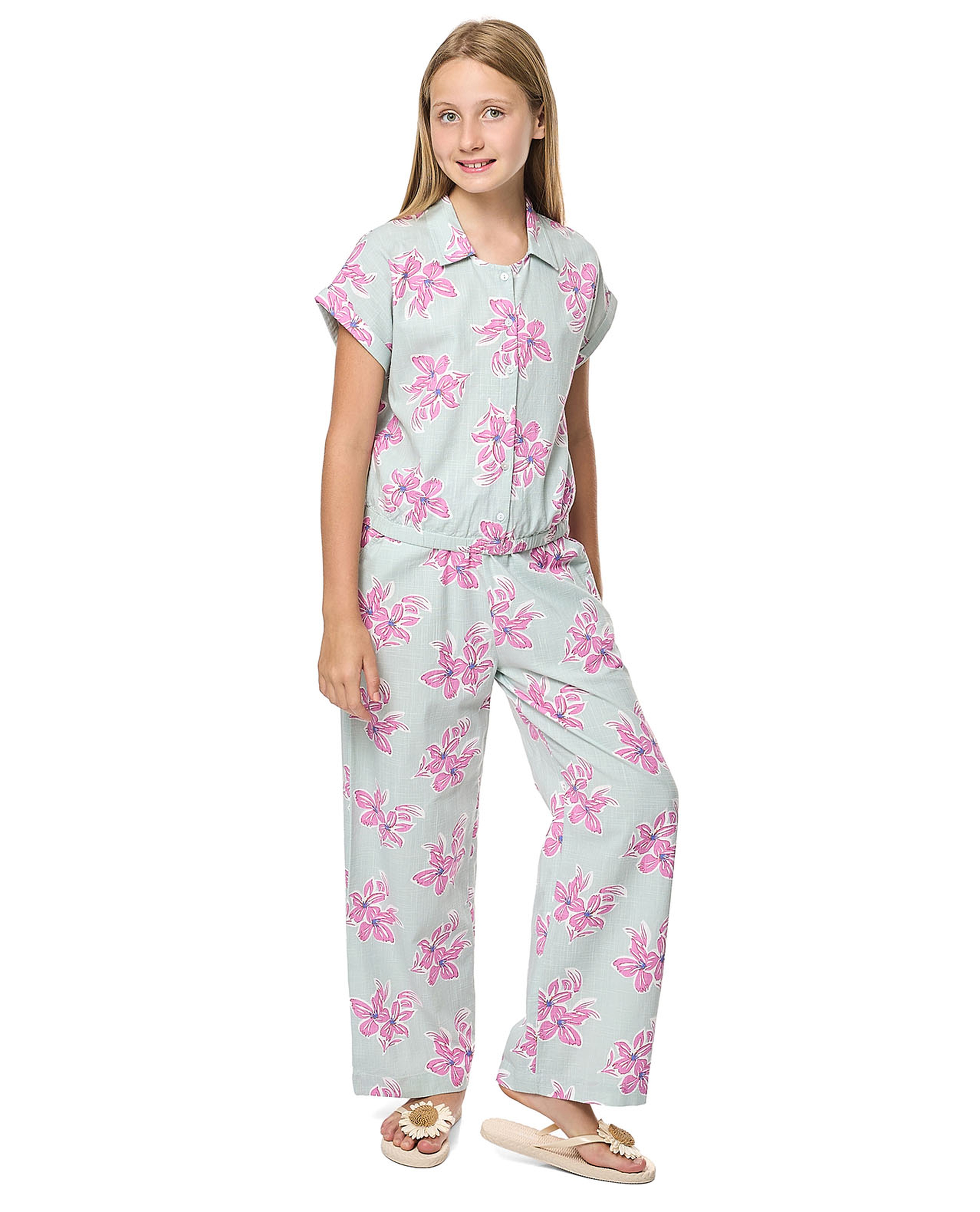 Floral Wide-Leg Pants