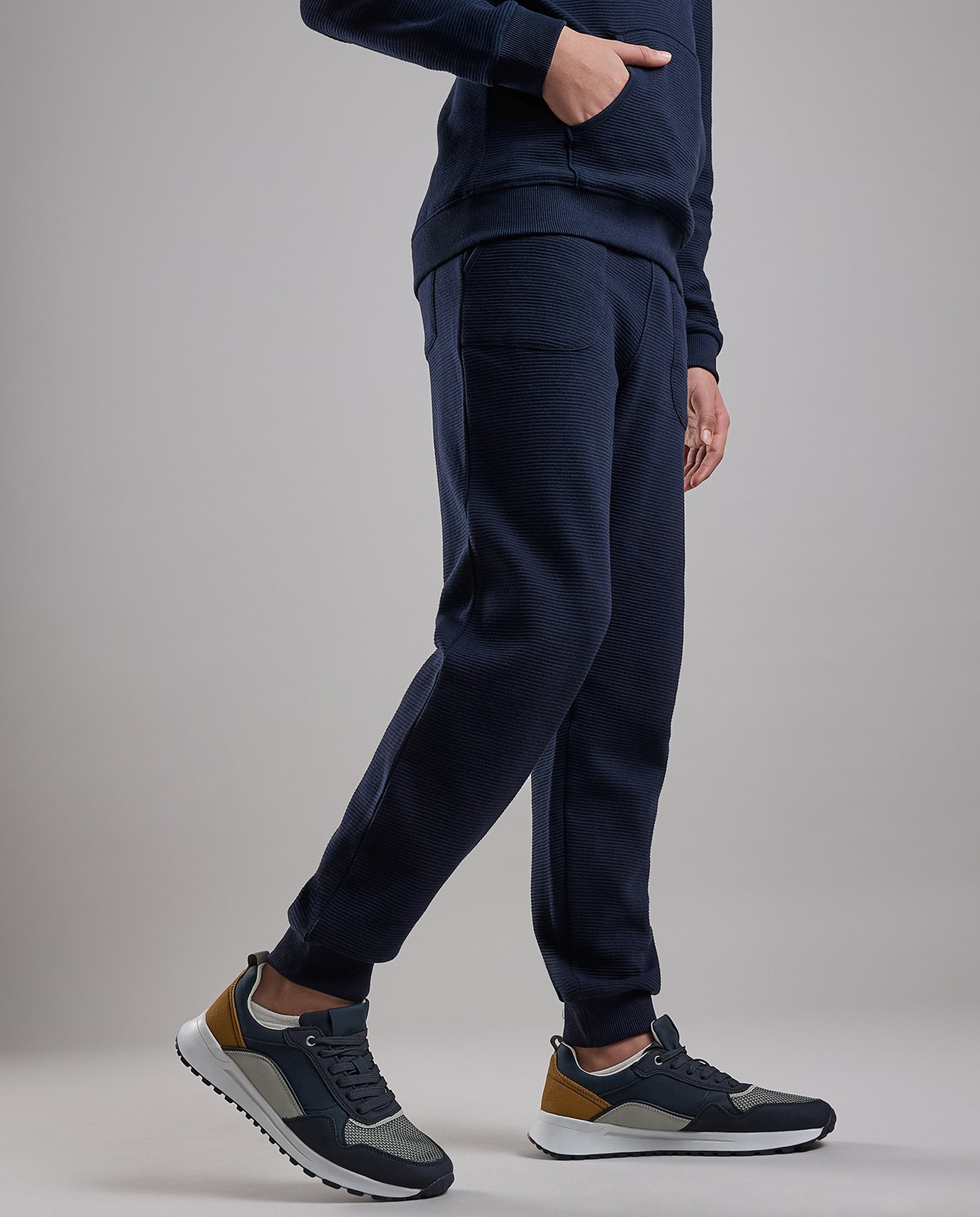 Solid Joggers with Drawstring Waist
