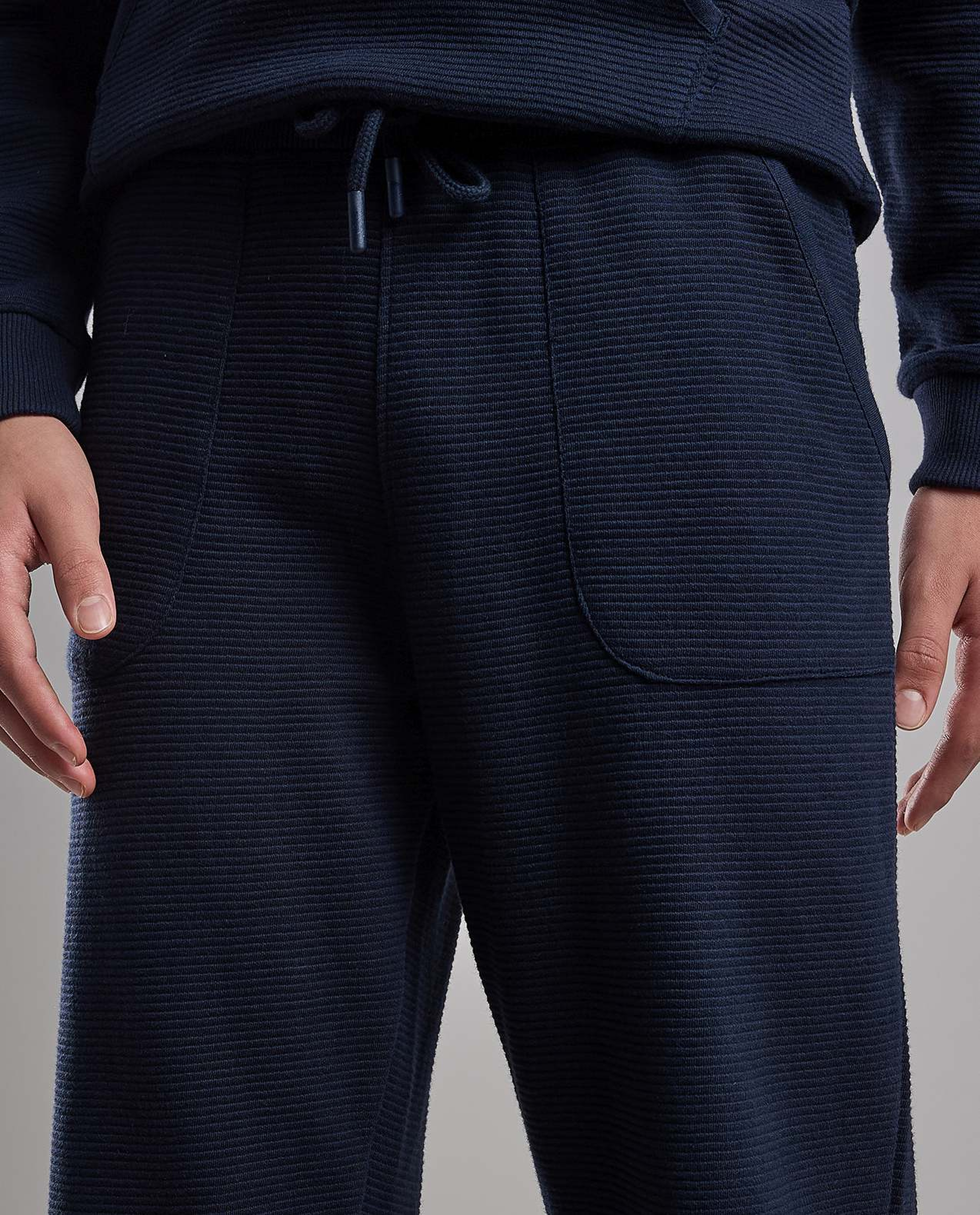 Solid Joggers with Drawstring Waist