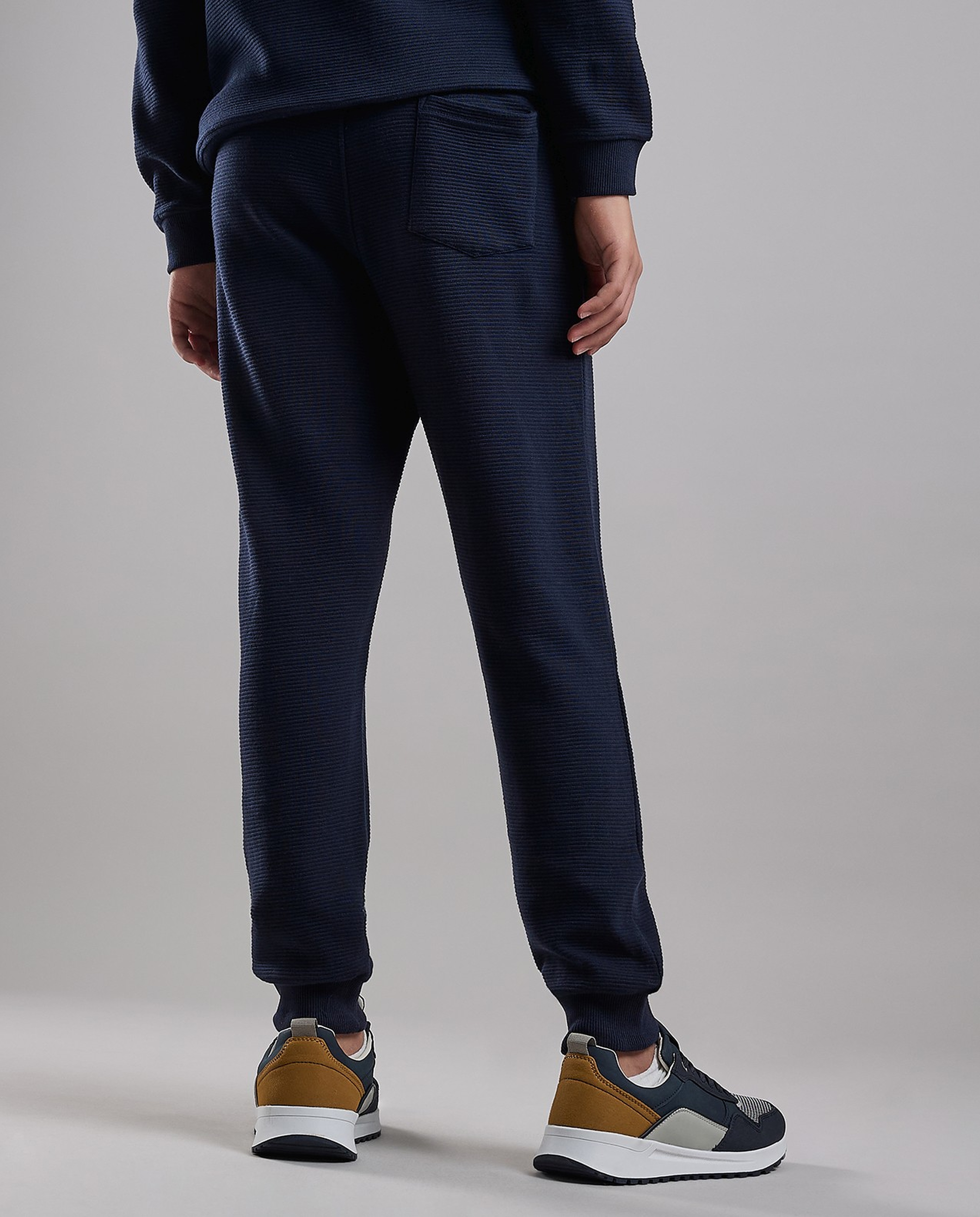 Solid Joggers with Drawstring Waist