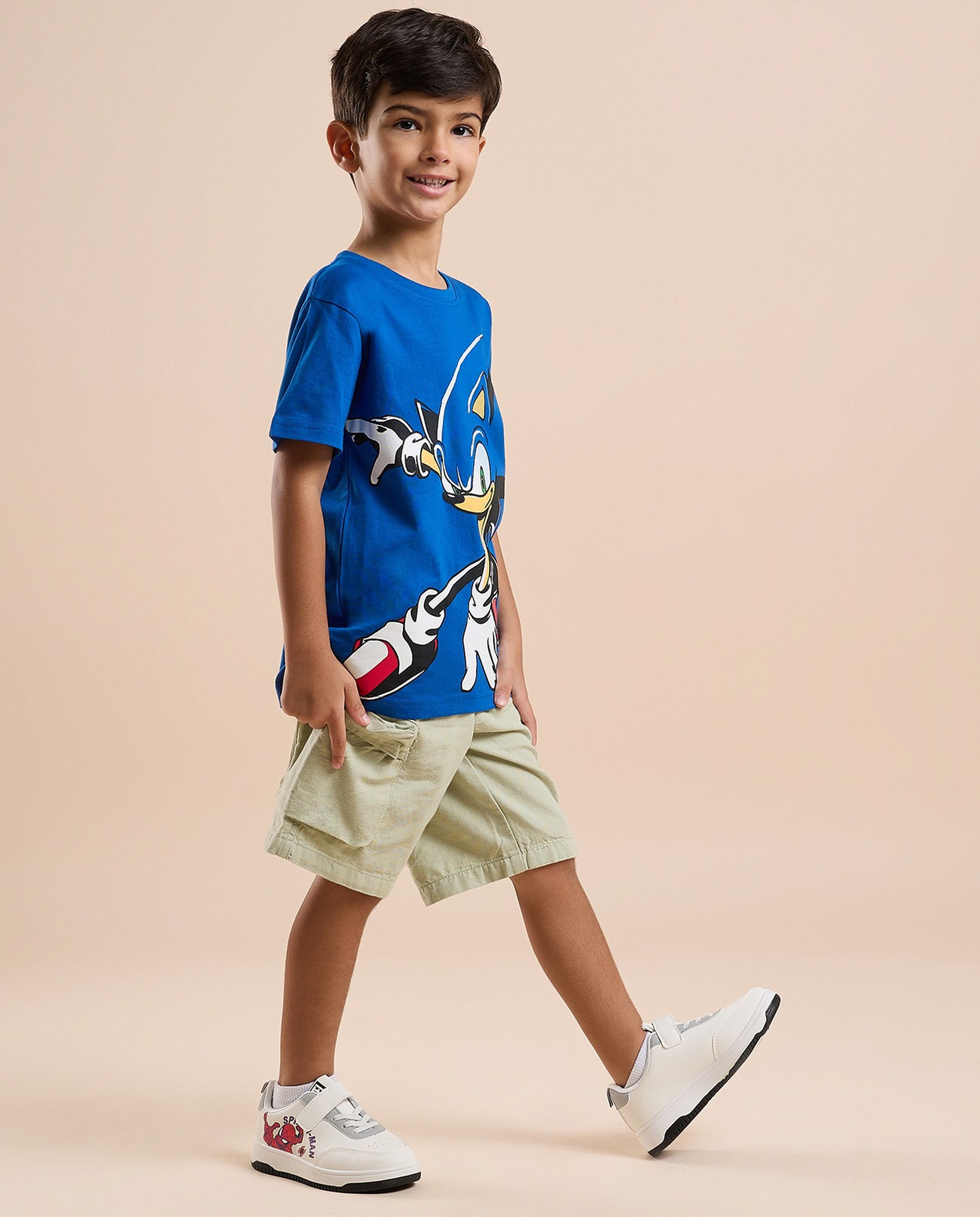 2 Pack Sonic Print T-Shirts with Short Sleeves