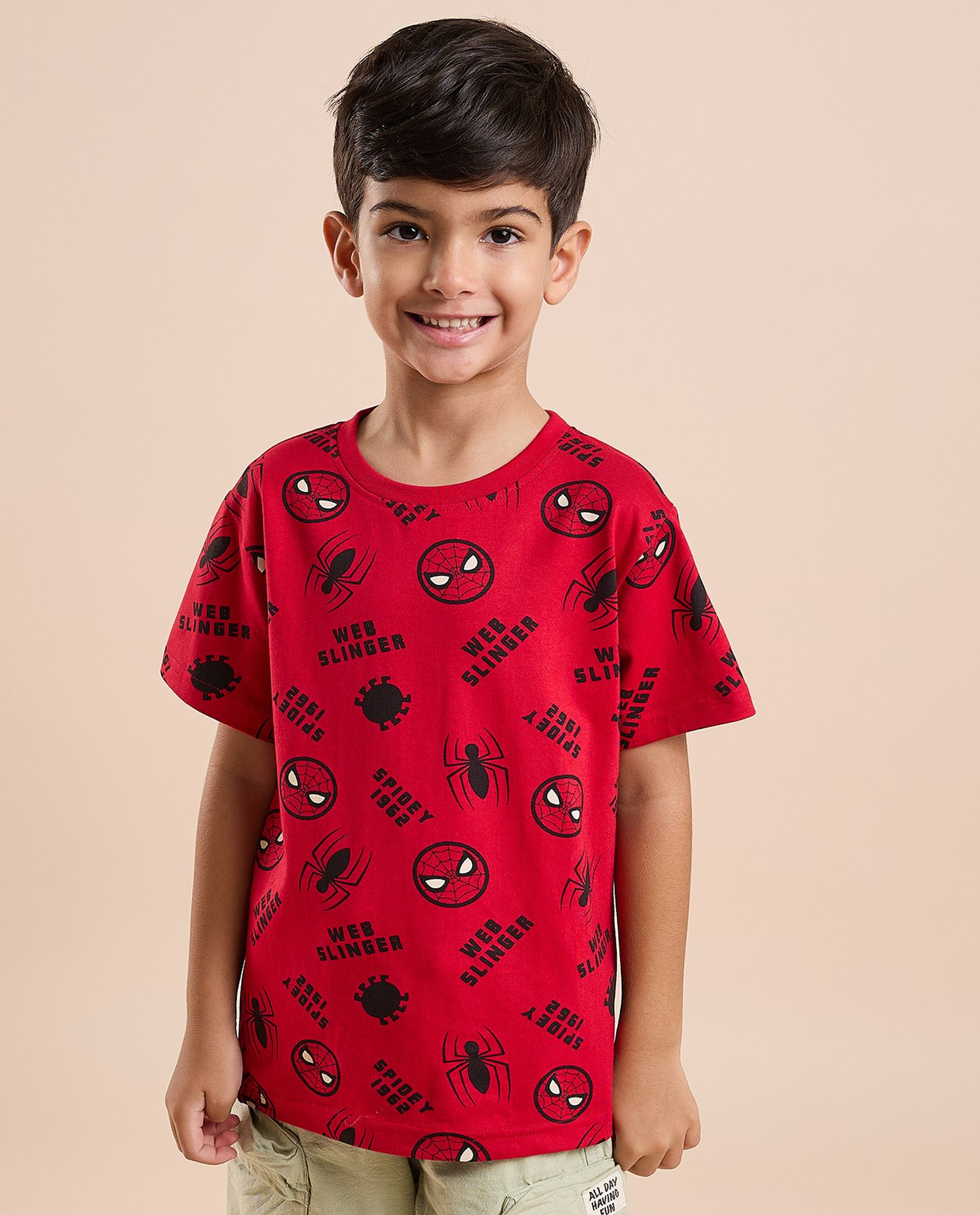 2 Pack Spider-Man T-Shirts with Short Sleeves