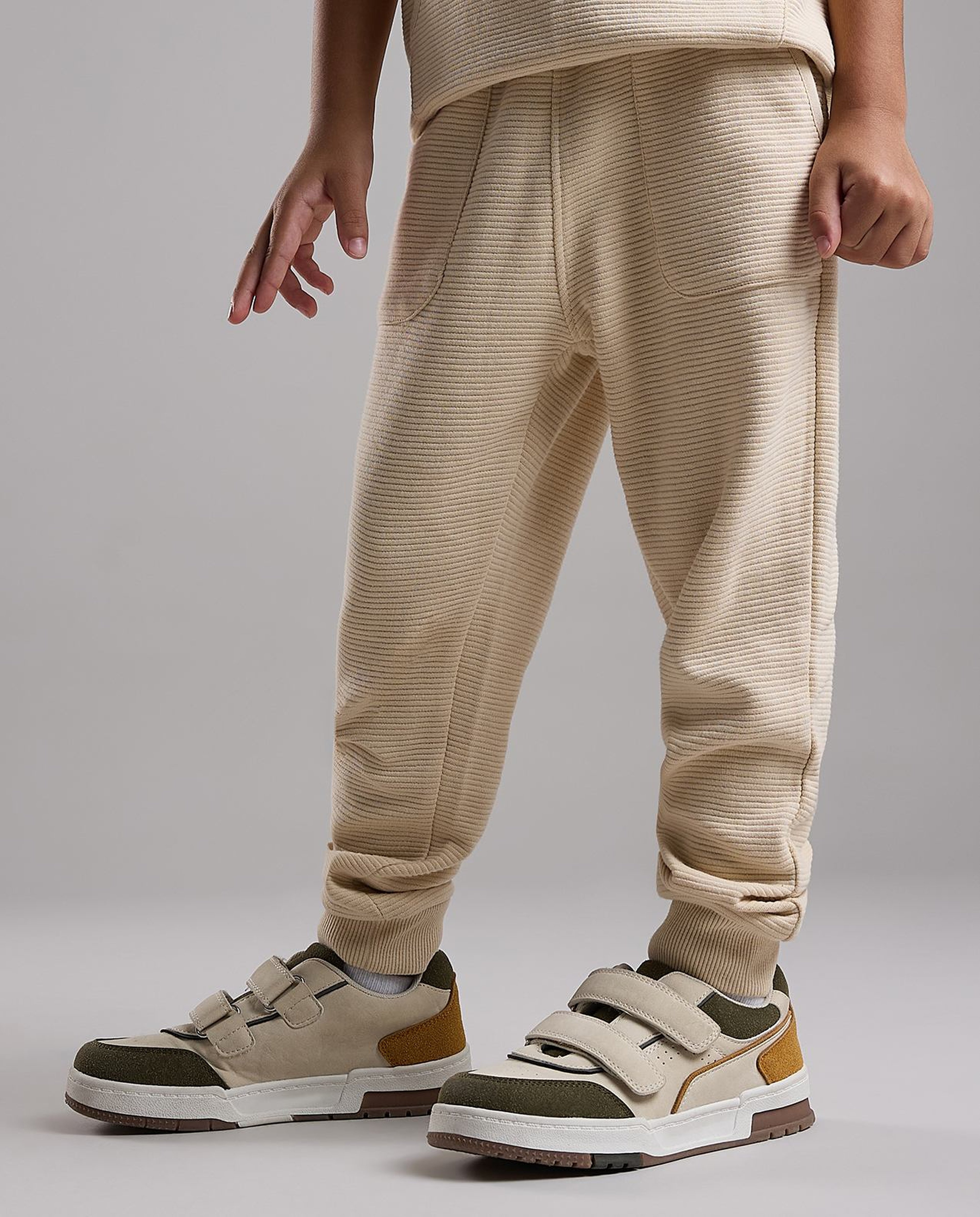 Textured Joggers with Drawstring Waist