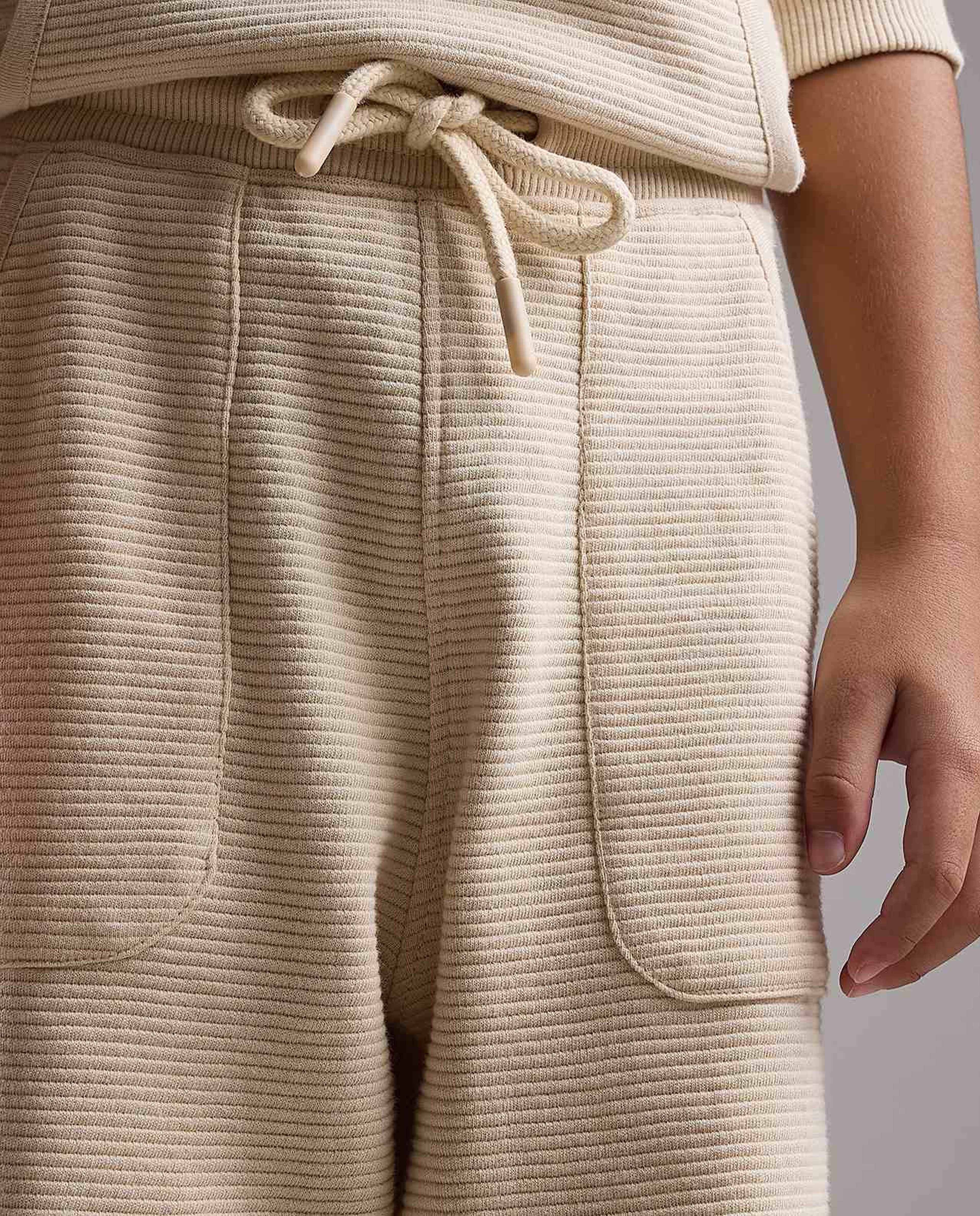 Textured Joggers with Drawstring Waist