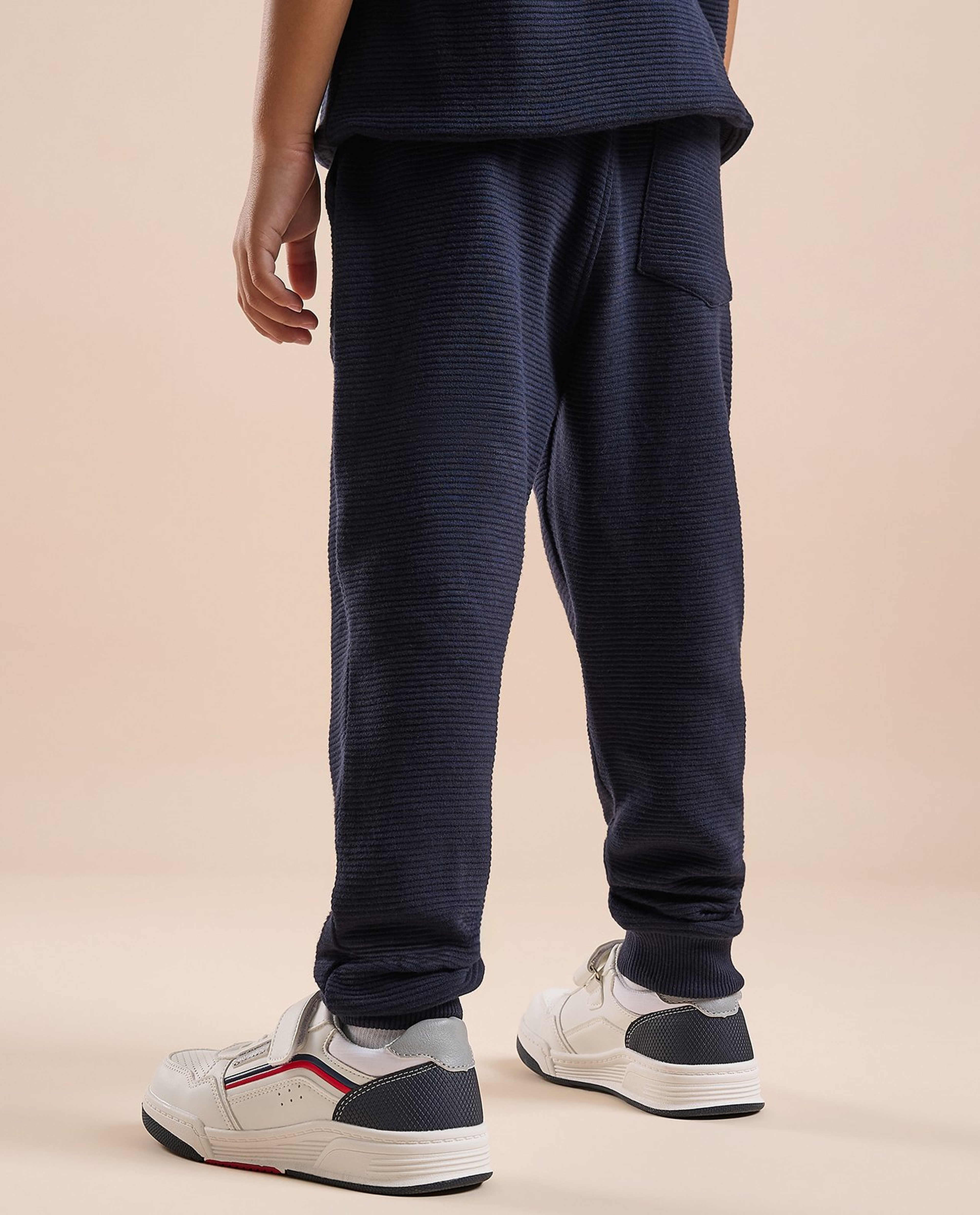 Textured Joggers with Drawstring Waist
