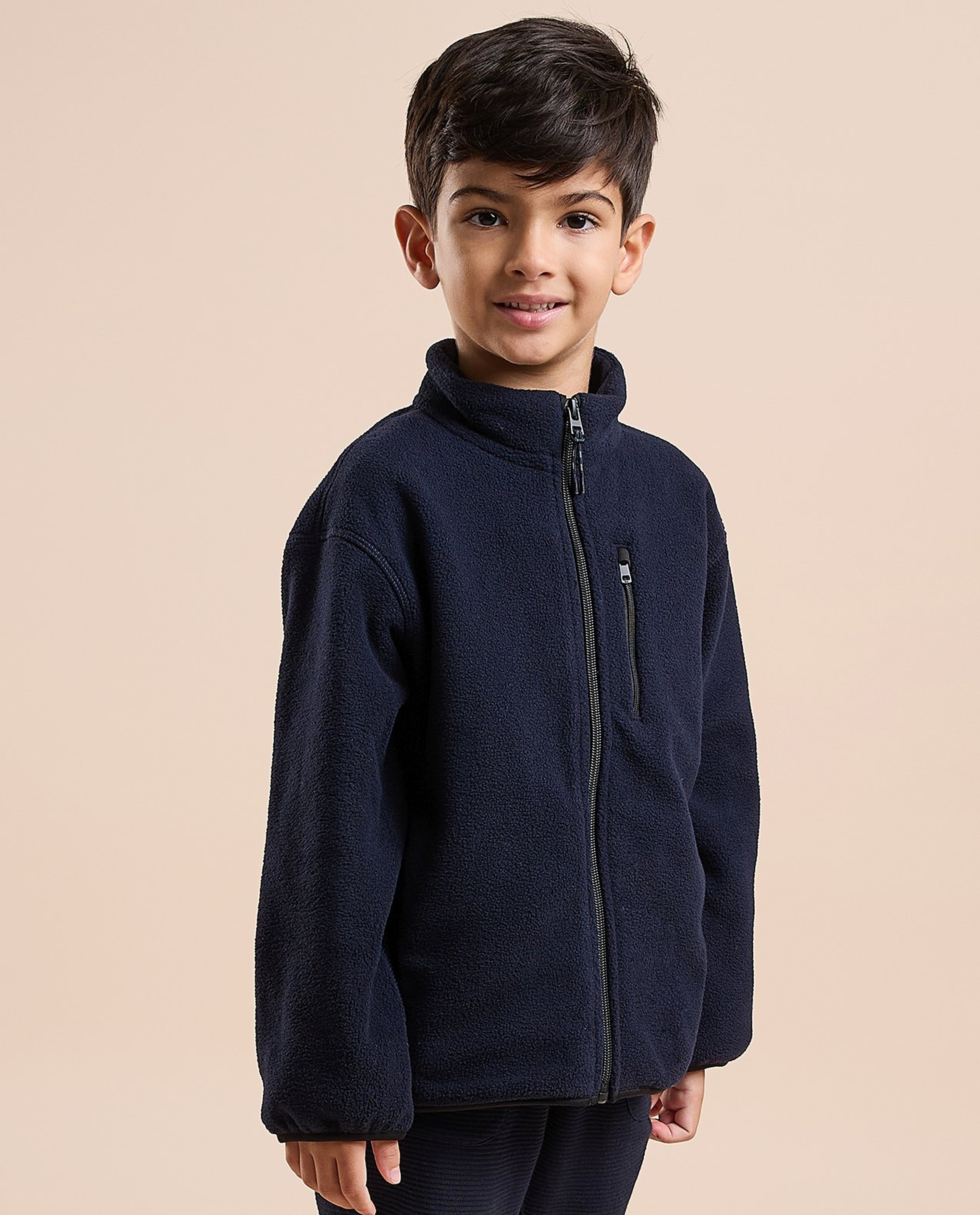 Sherpa Jacket with Zipper Closure