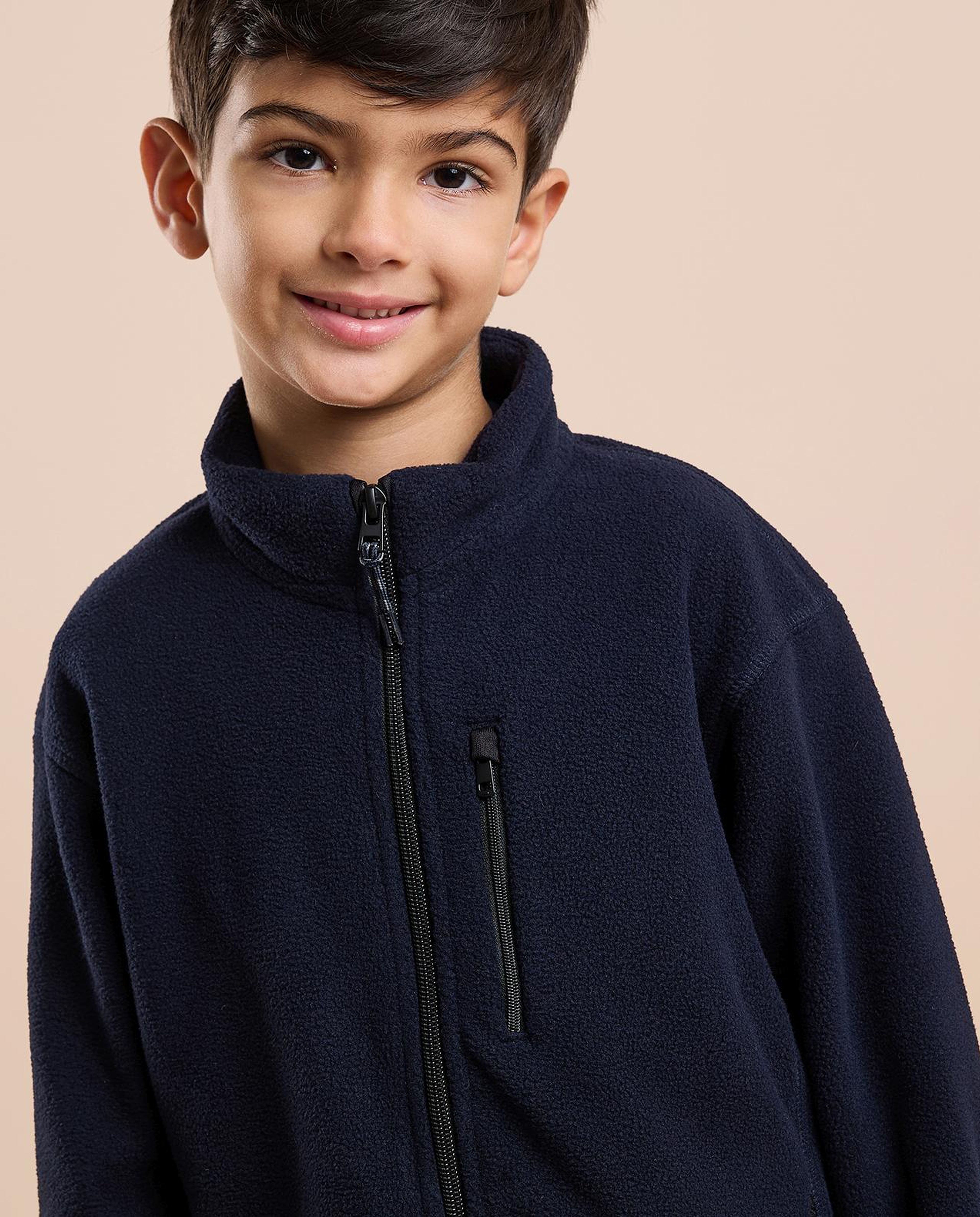 Sherpa Jacket with Zipper Closure