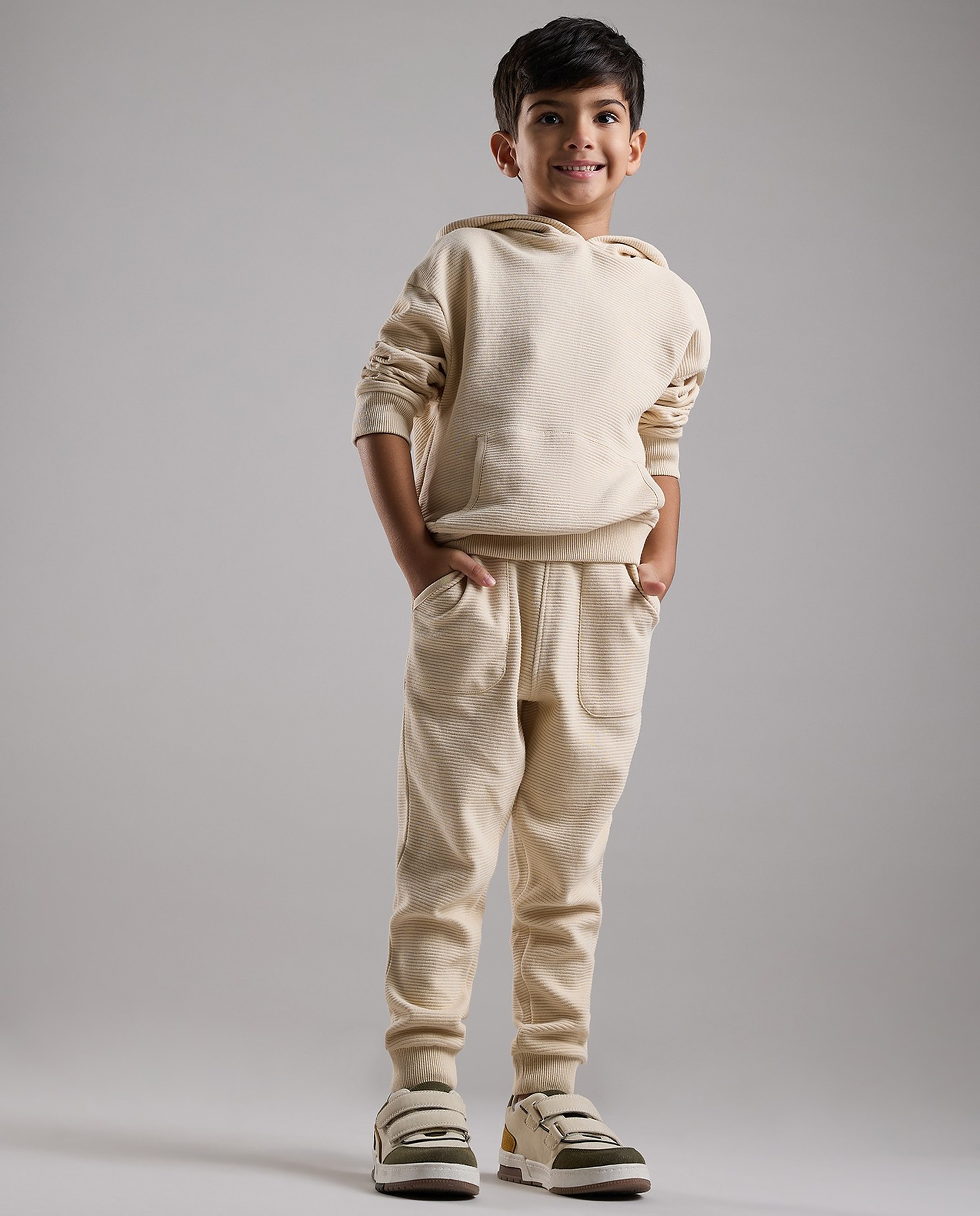 Solid Hoodie with Long Sleeves