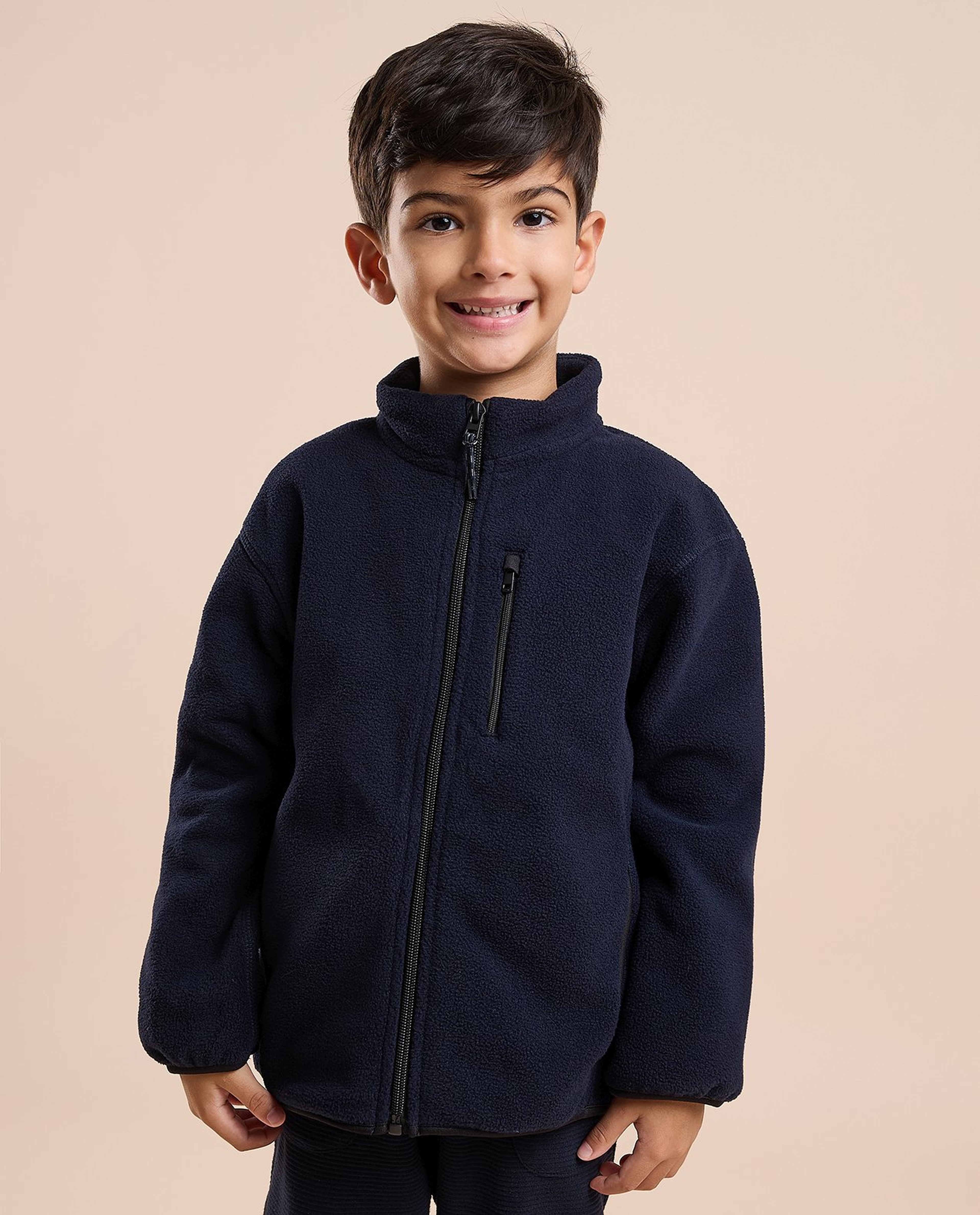 Sherpa Jacket with Zipper Closure