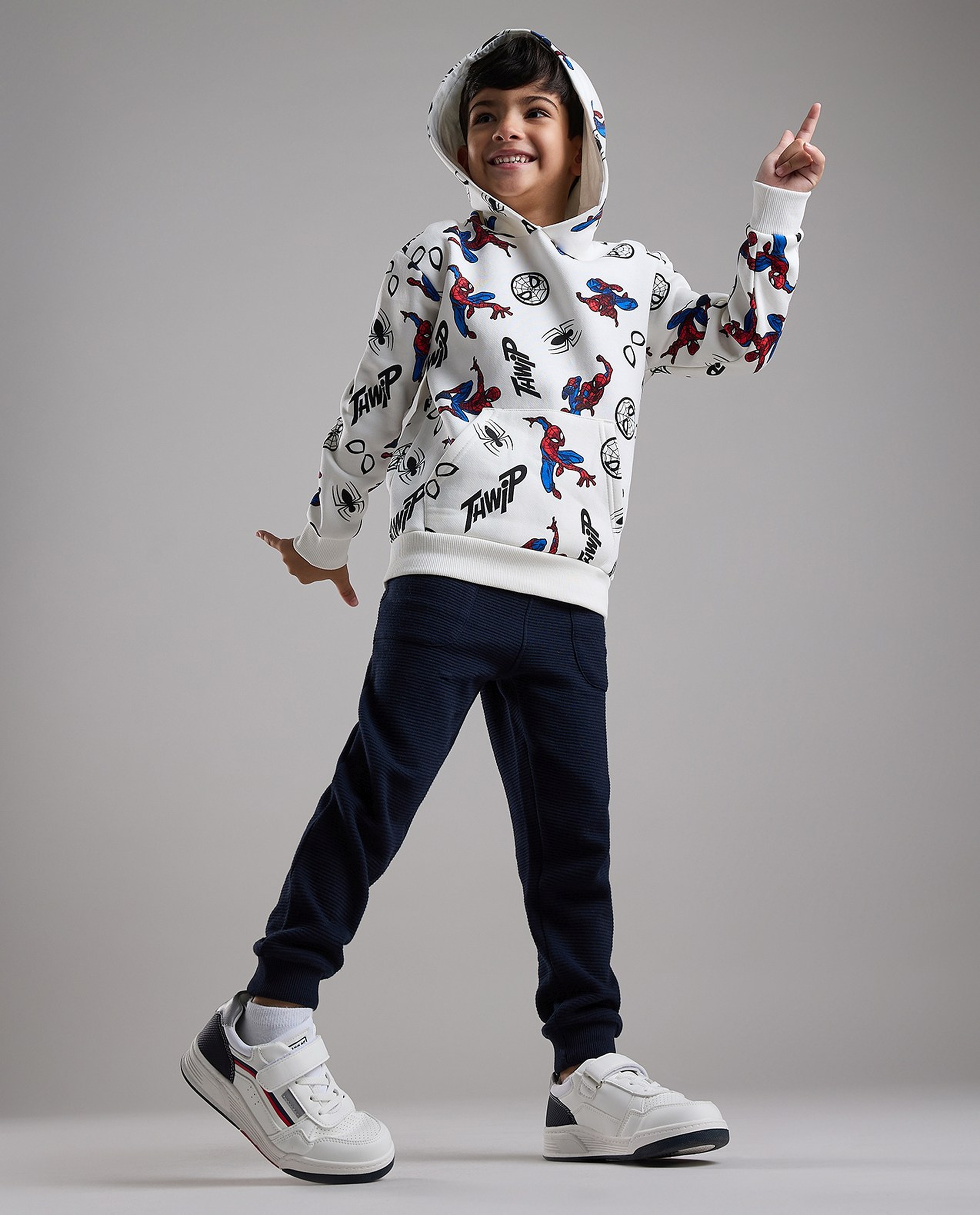 Spider-Man Hoodie with Crew Neck and Short Sleeves