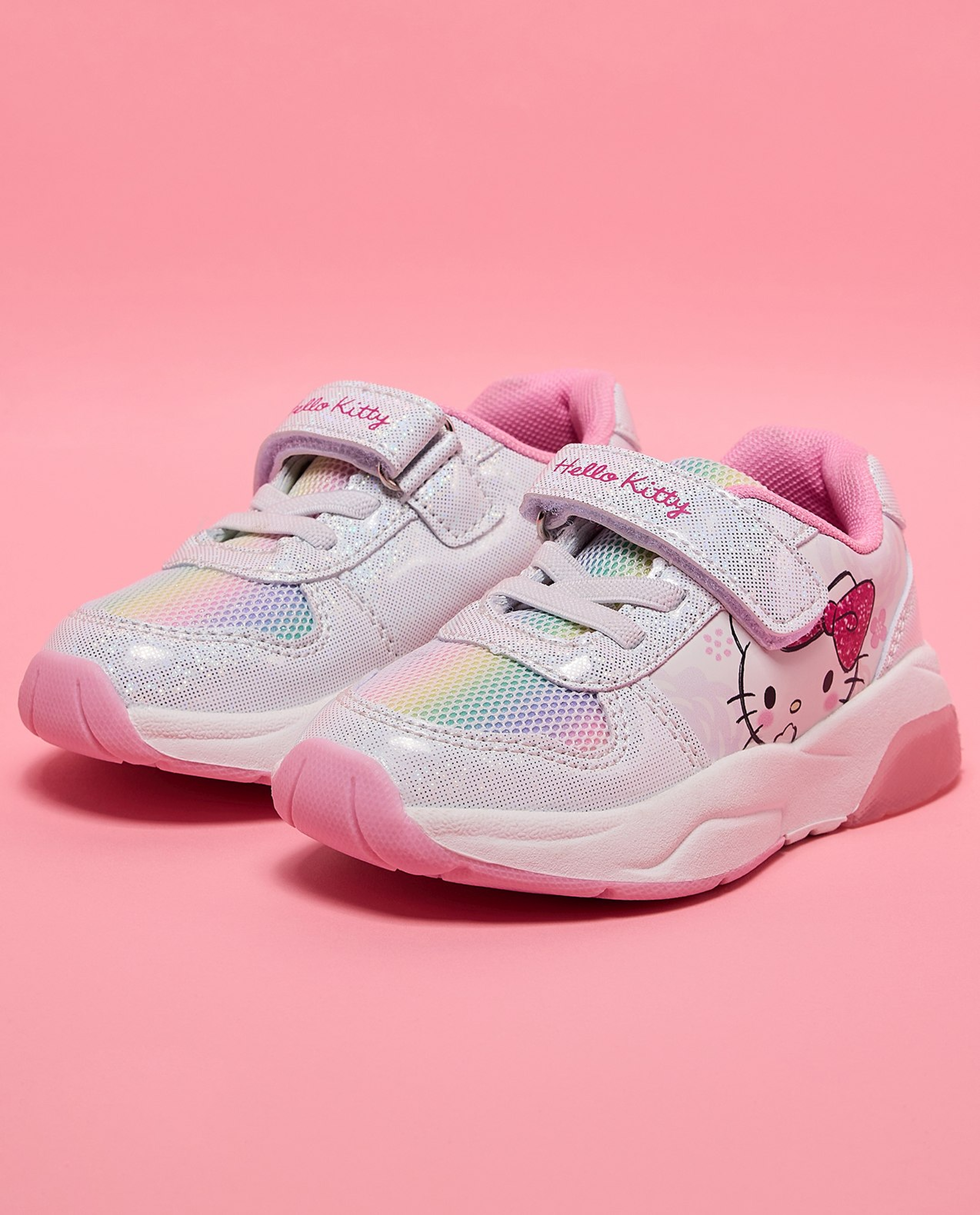 Hello Kitty Print Velcro Sneakers