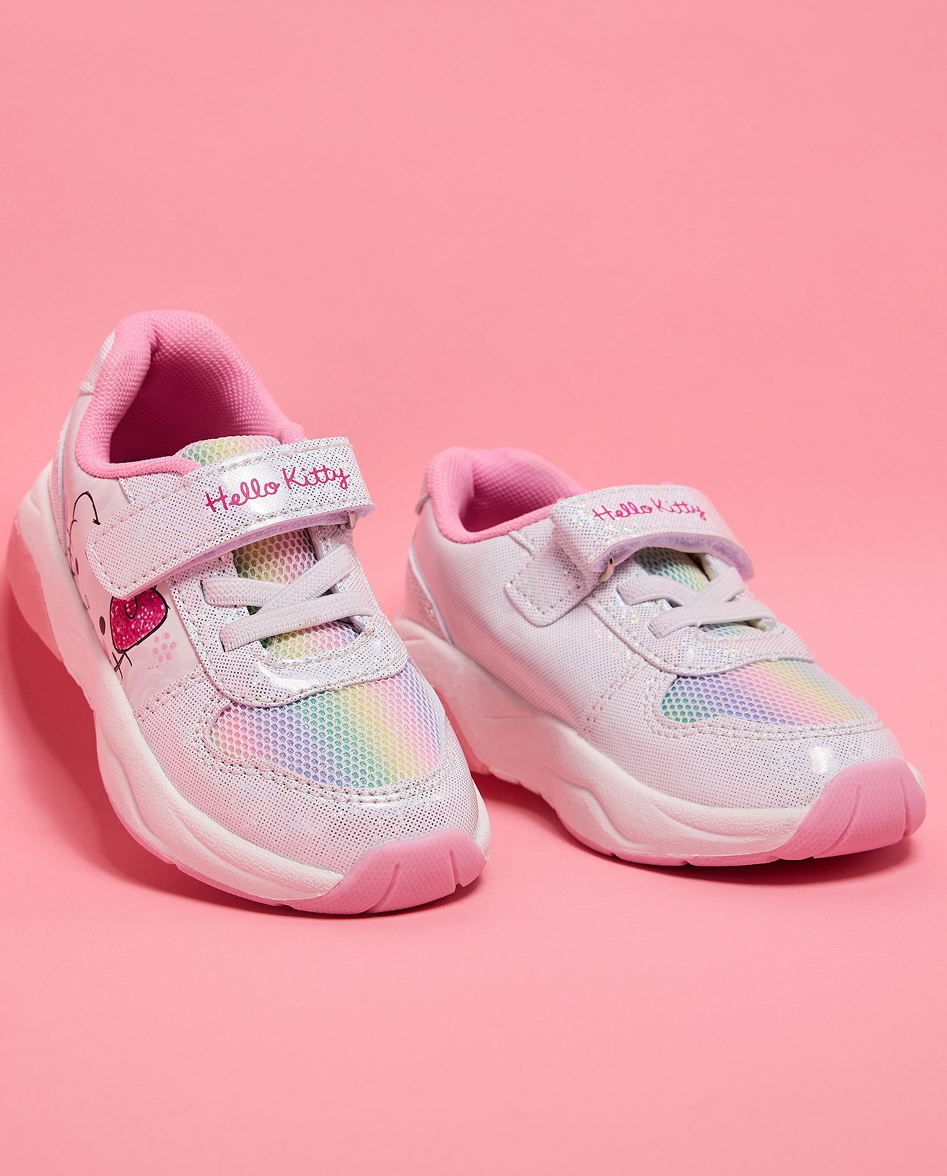 Hello Kitty Print Velcro Sneakers