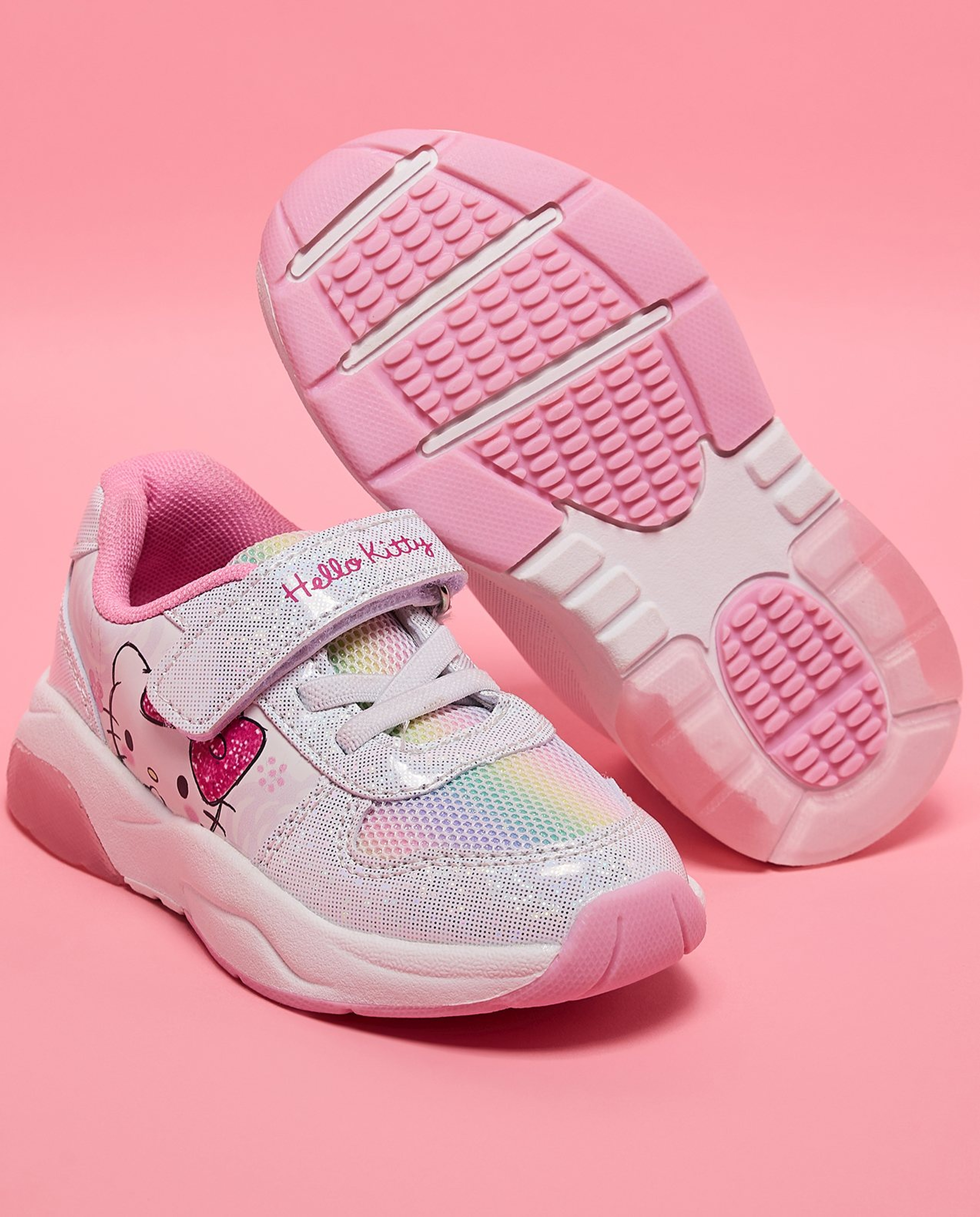 Hello Kitty Print Velcro Sneakers