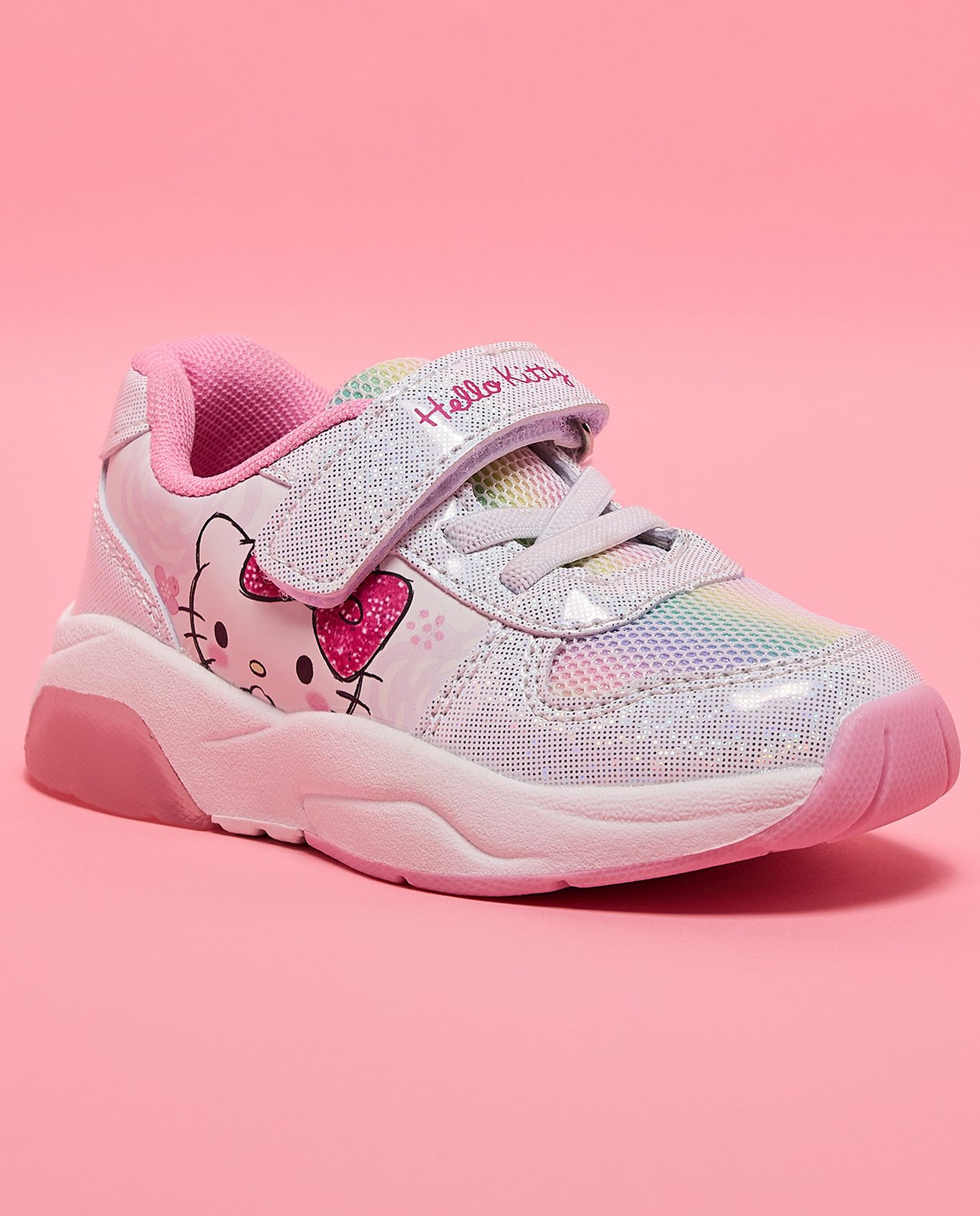 Hello Kitty Print Velcro Sneakers